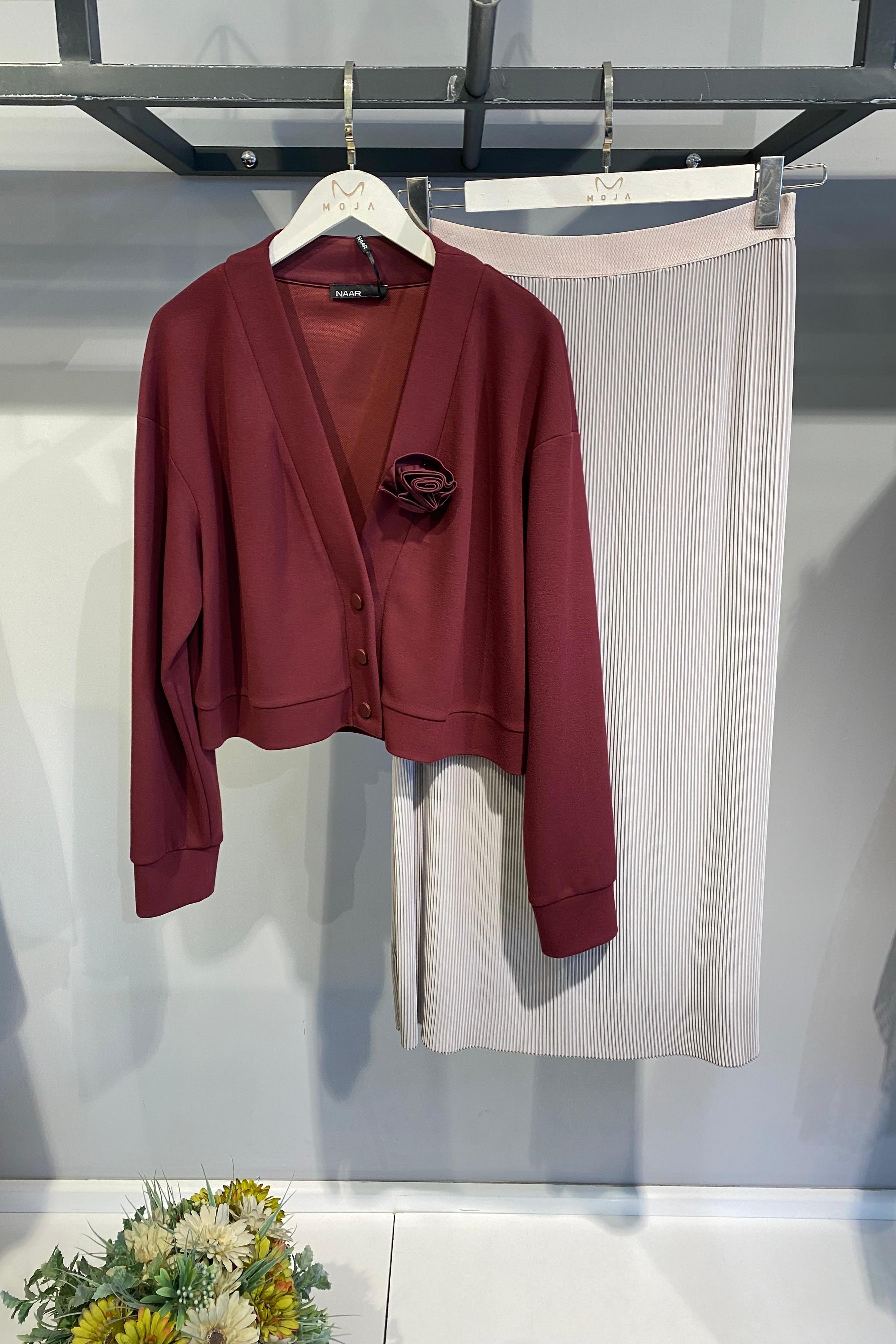 24SS59042 BEYS DESIGN PLİSE ETEK