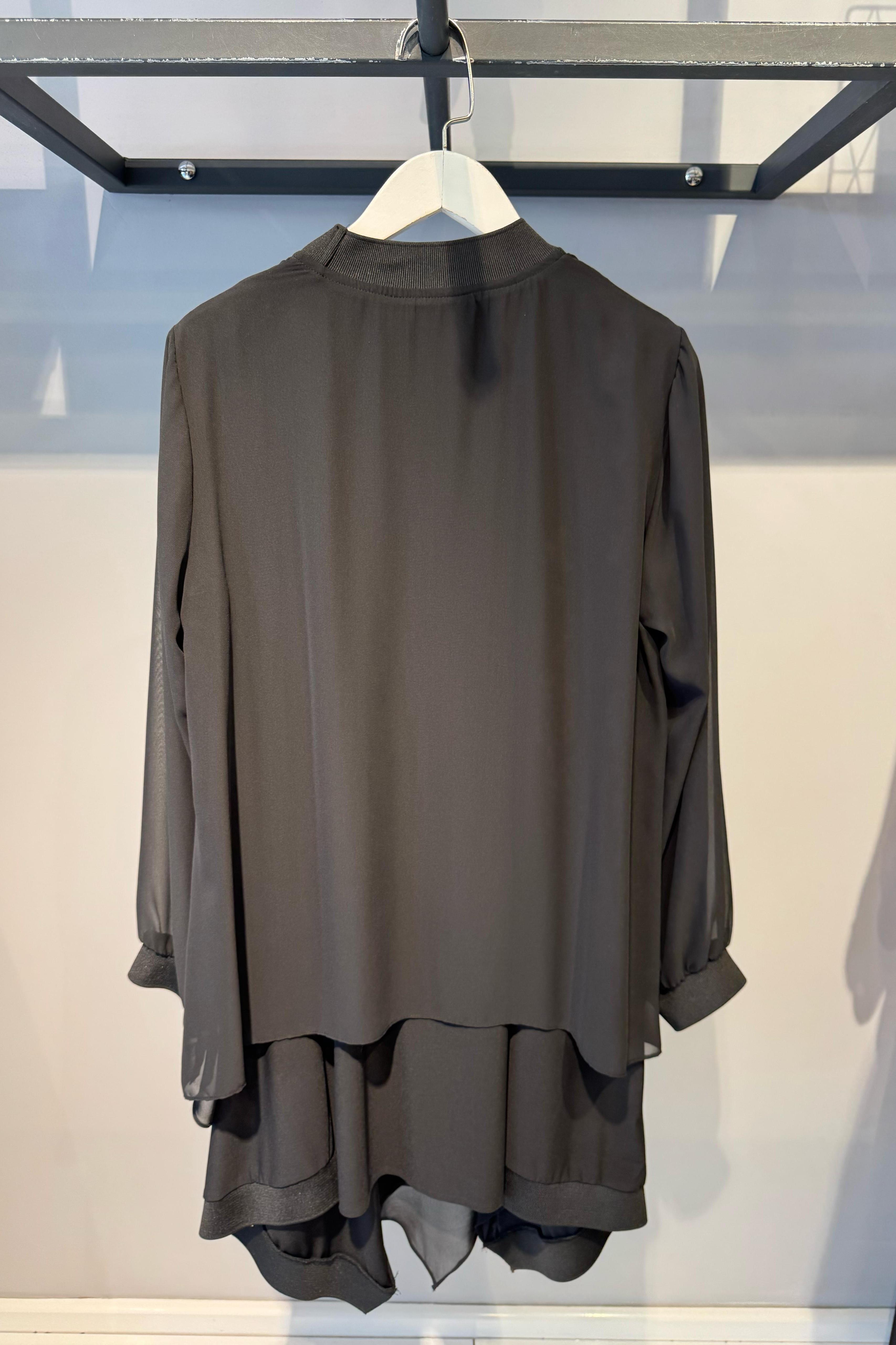 24SS74232 BEYS DESIGN ŞİFON DETAY CENDY TUNİK