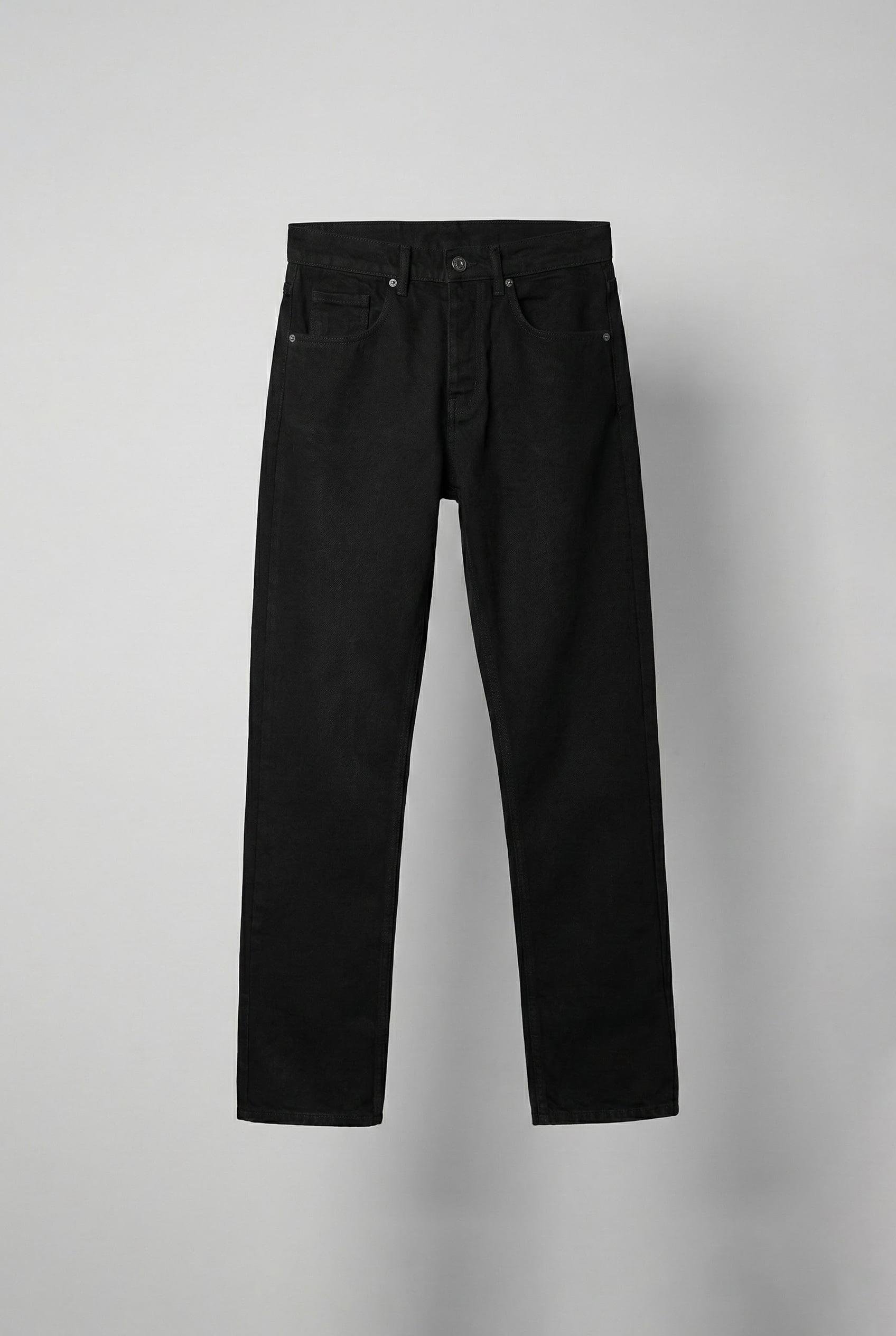 Erkek Baggy Fit Basic Jean Pantolon Siyah