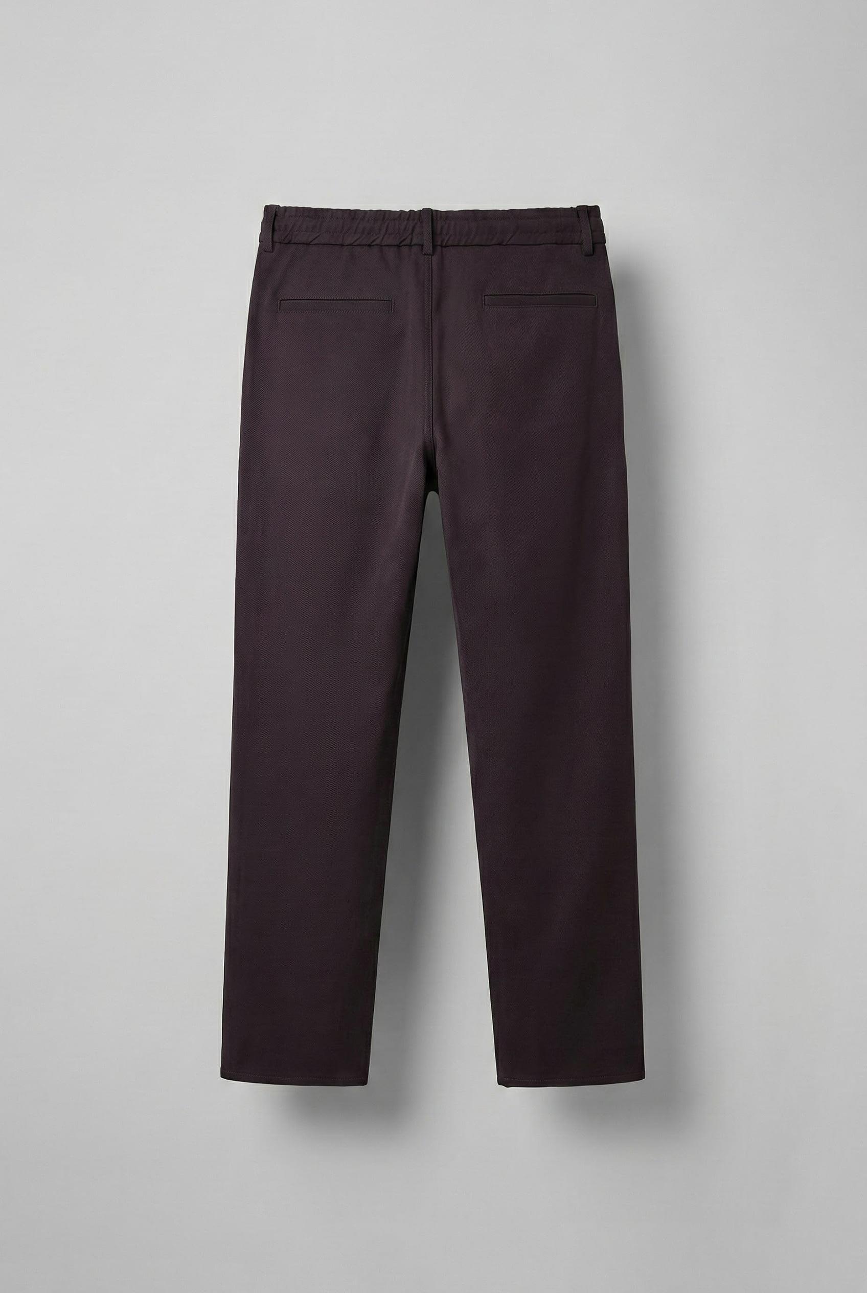 Erkek Baggy Fit Beli Lastikli Rahat Pantolon Mürdüm