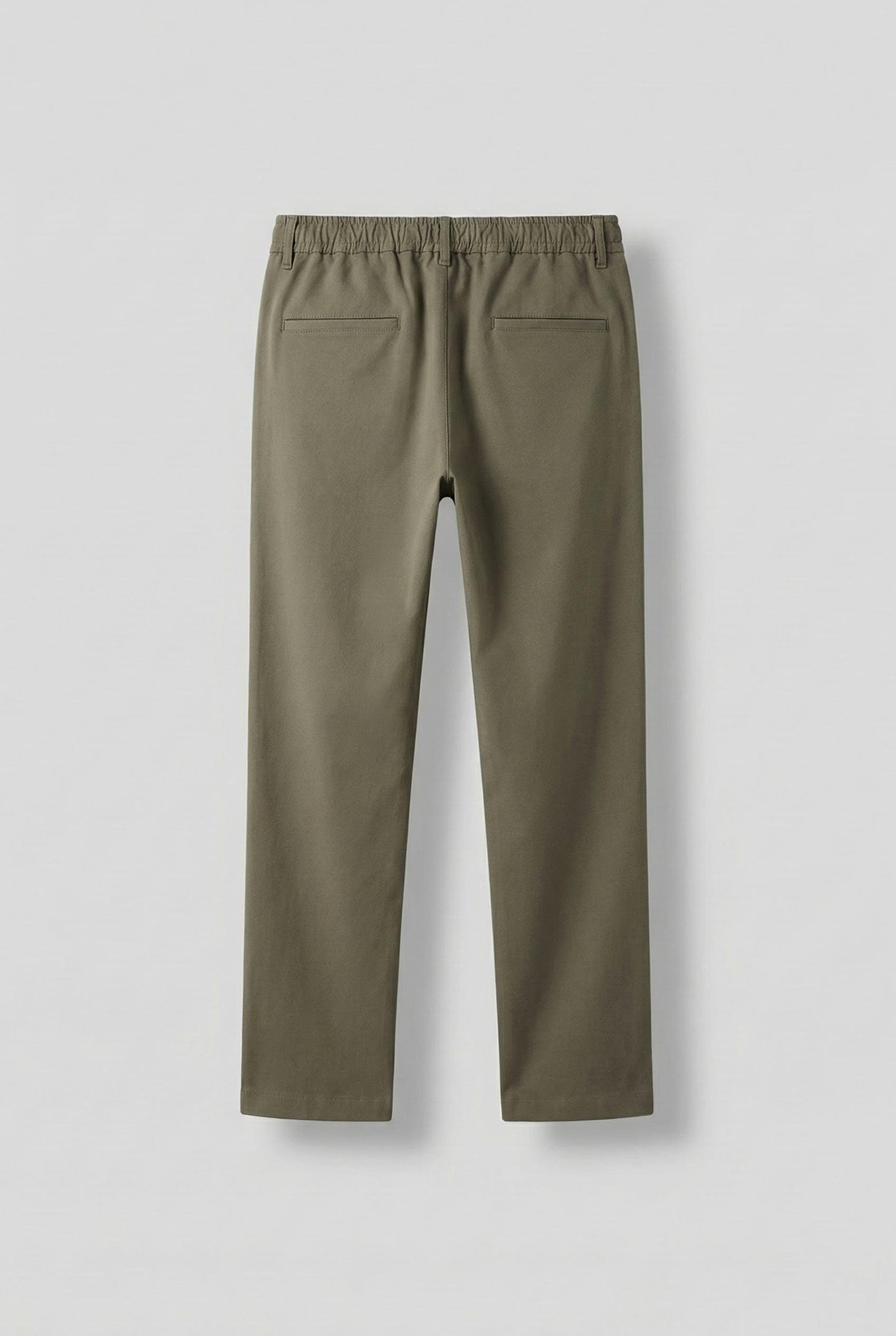 Erkek Baggy Fit Beli Lastikli Rahat Pantolon Haki