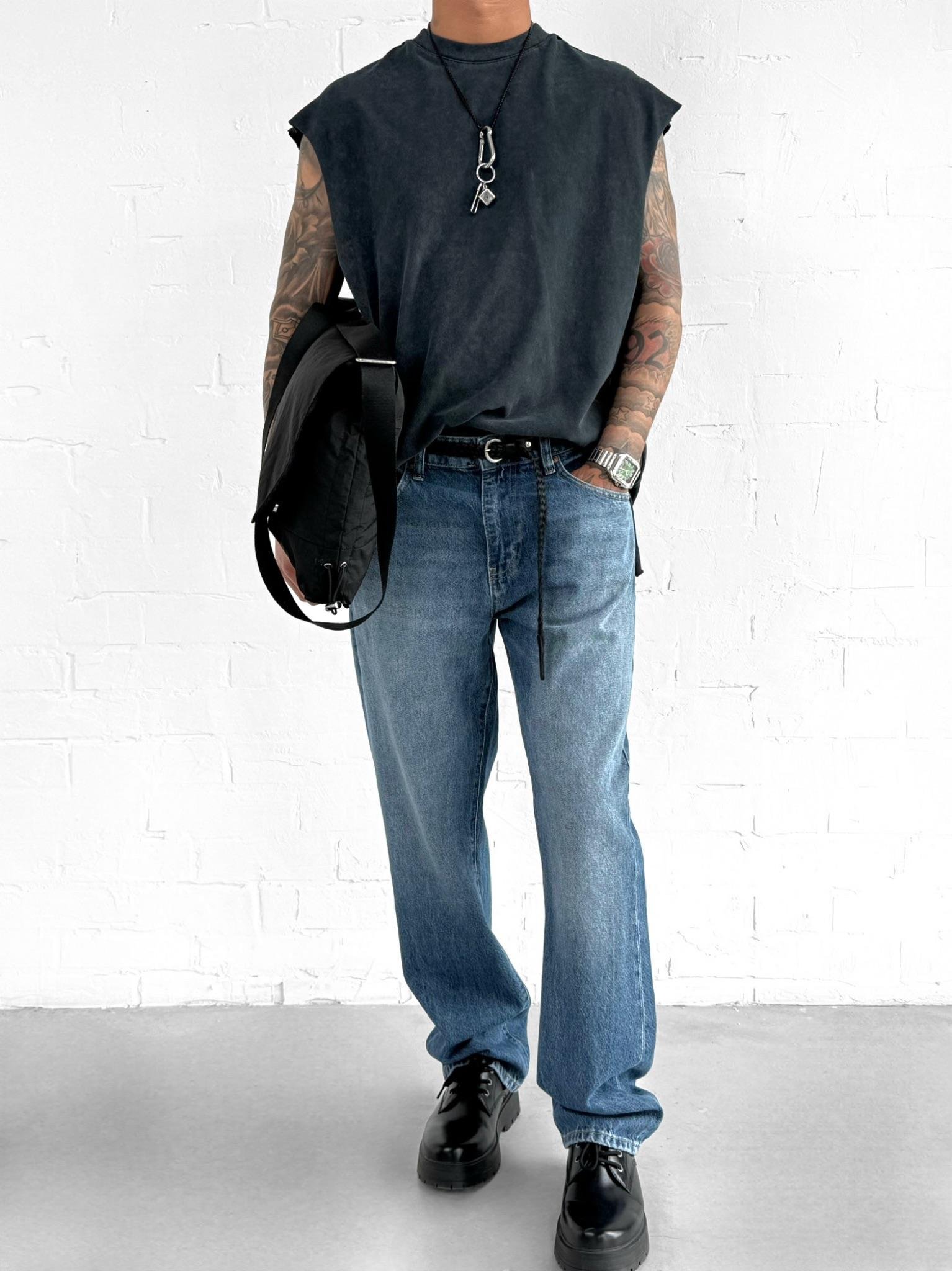 Erkek Baggy Fit Jean Mavi