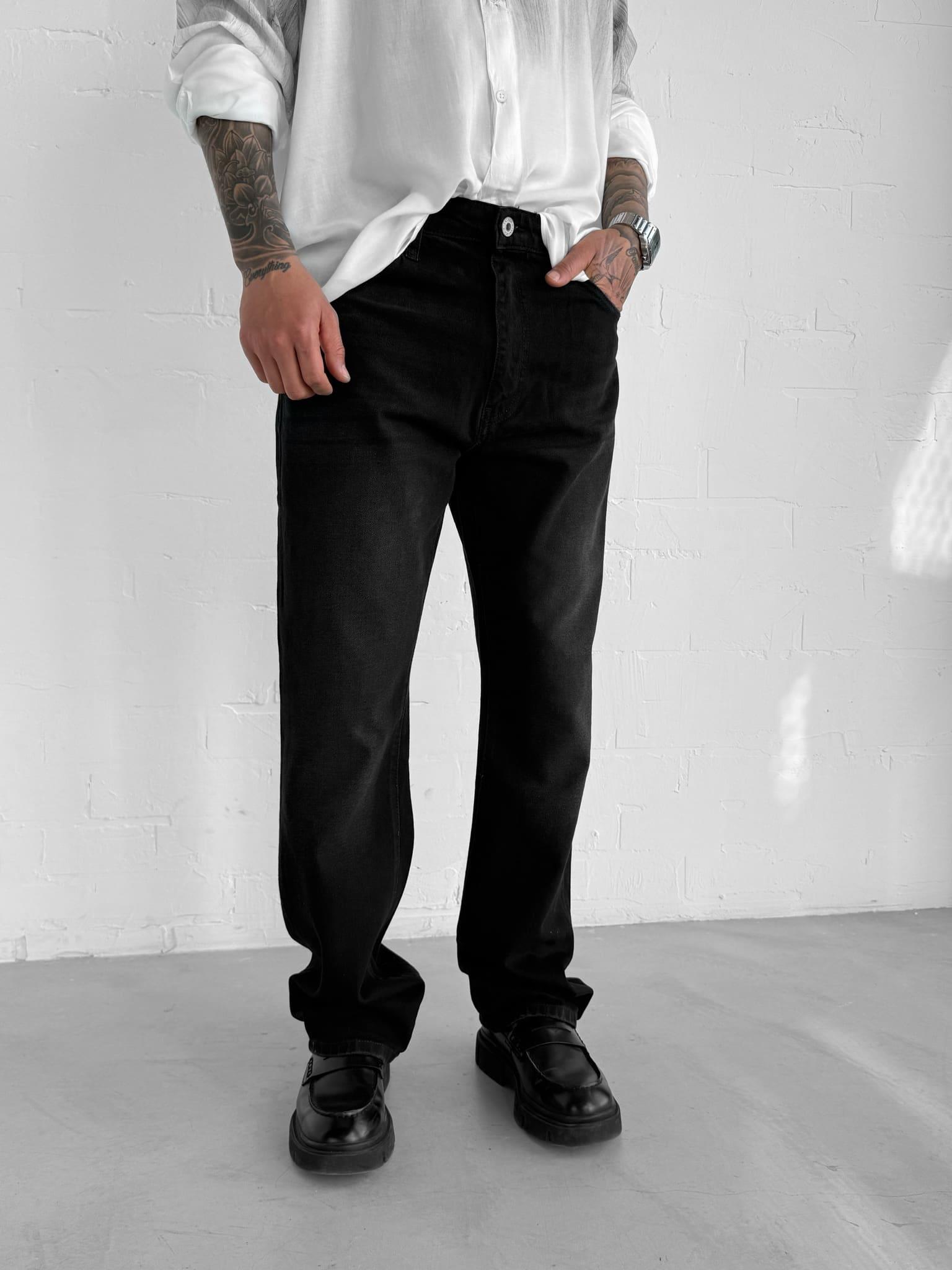 Erkek Baggy Fit Jean Pantolon Siyah