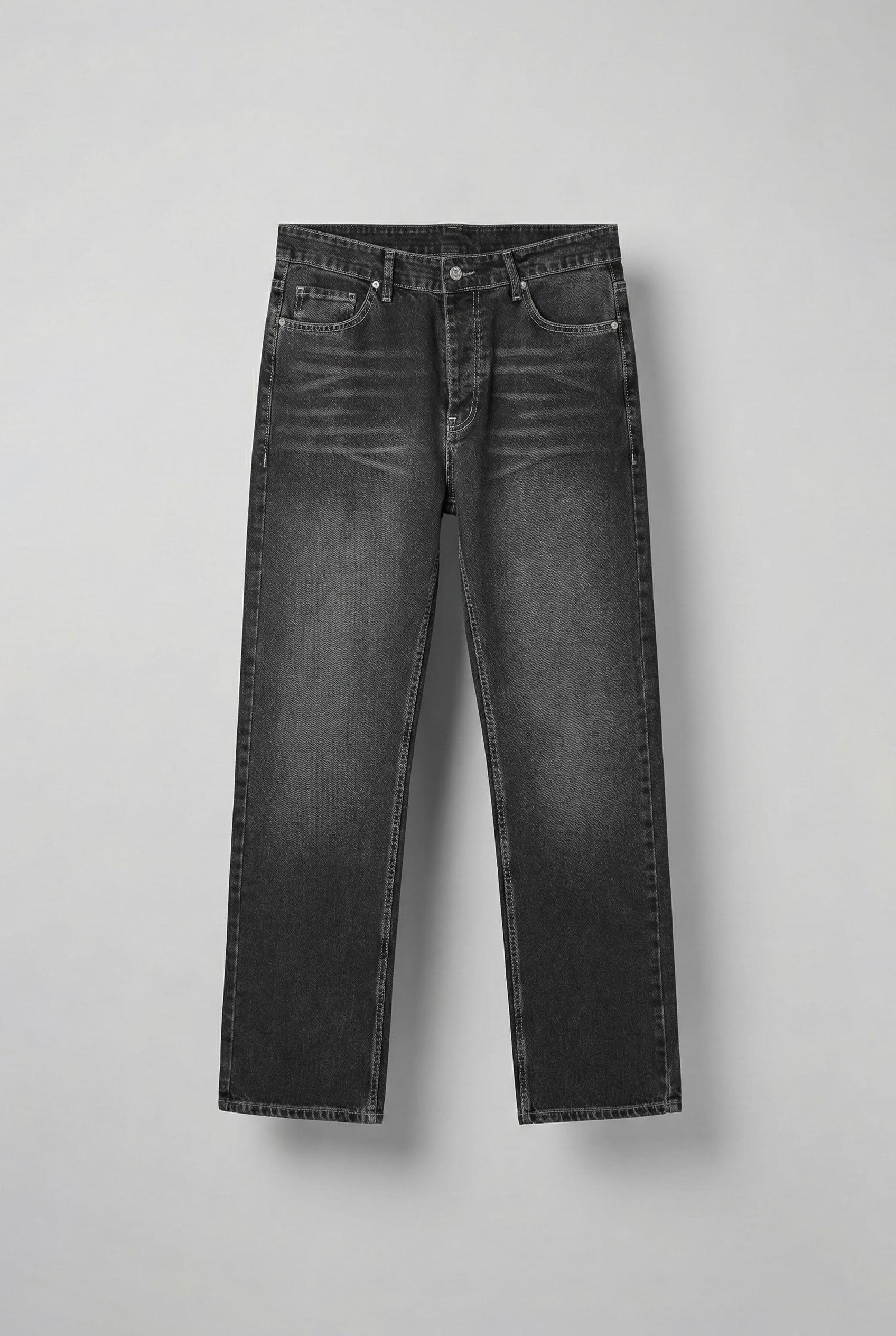 Erkek Baggy Fit Jean Siyah