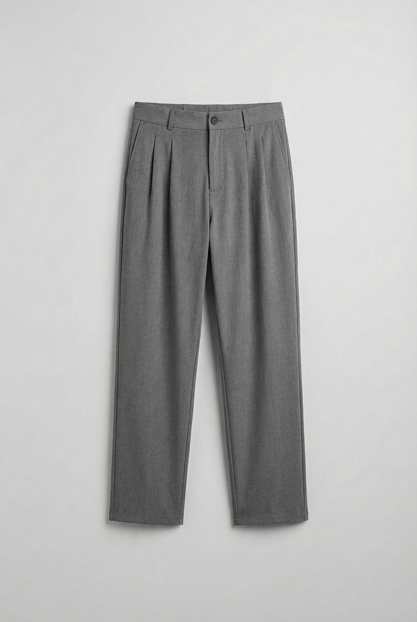 Erkek Baggy Fit Kumaş Pantolon Antrasit