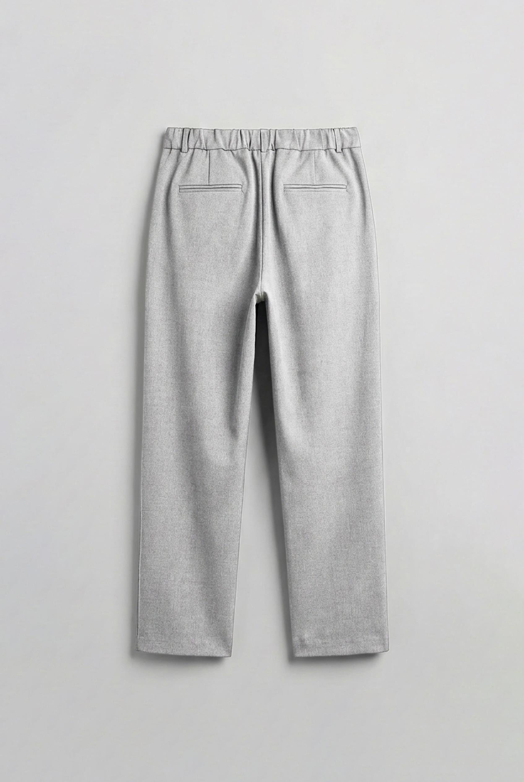 Erkek Baggy Fit Kumaş Pantolon Gri