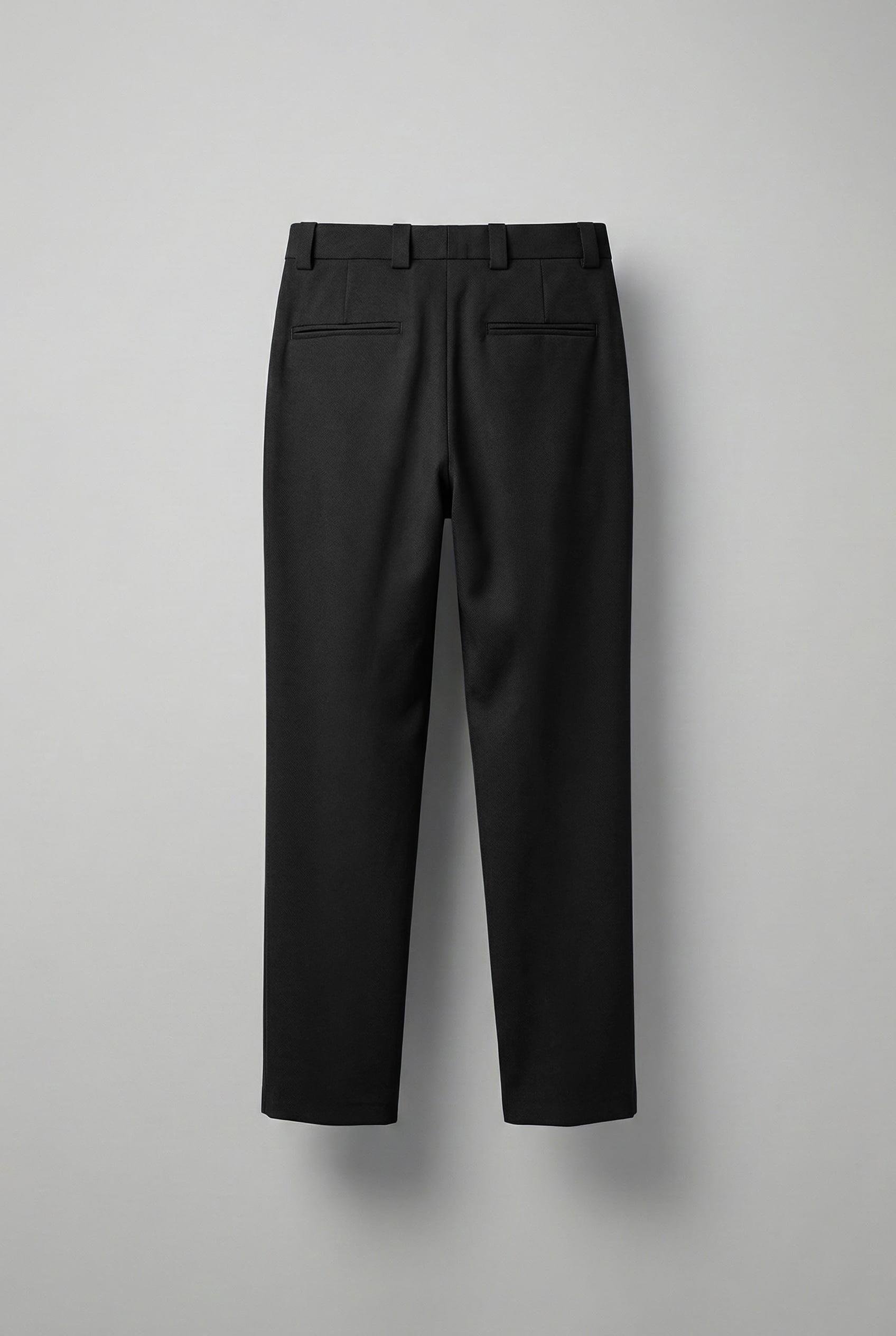 Erkek Baggy Fit Kumaş Pantolon Siyah