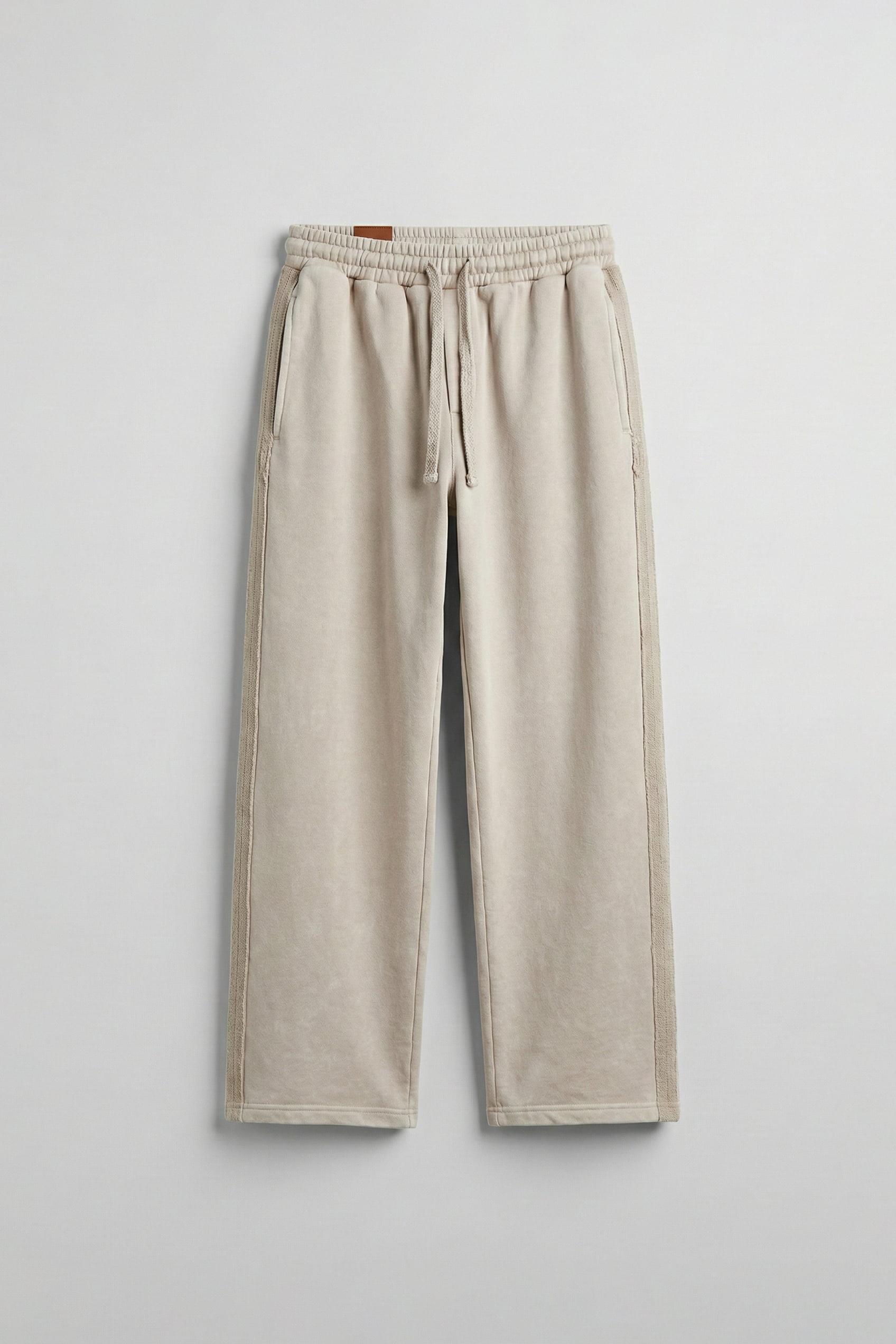 Erkek Baggy Fit Yıkamalı Jogger Pantolon Taş