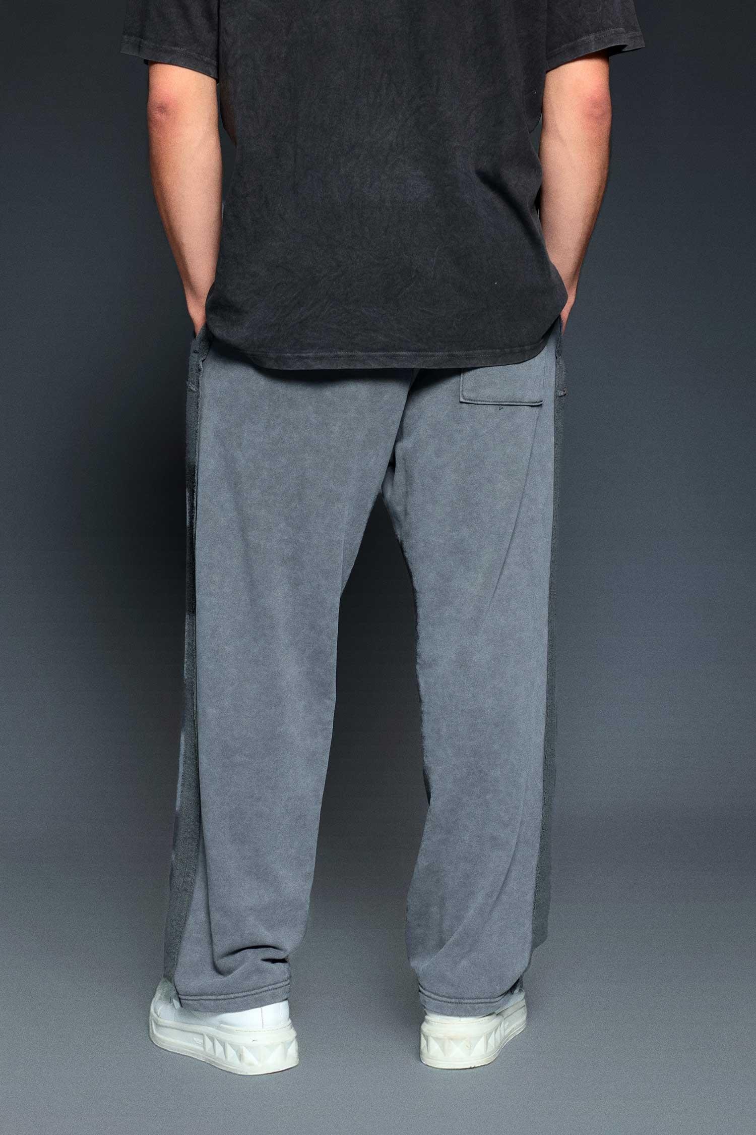 Erkek Baggy Fit Yıkamalı Jogger Pantolon Füme