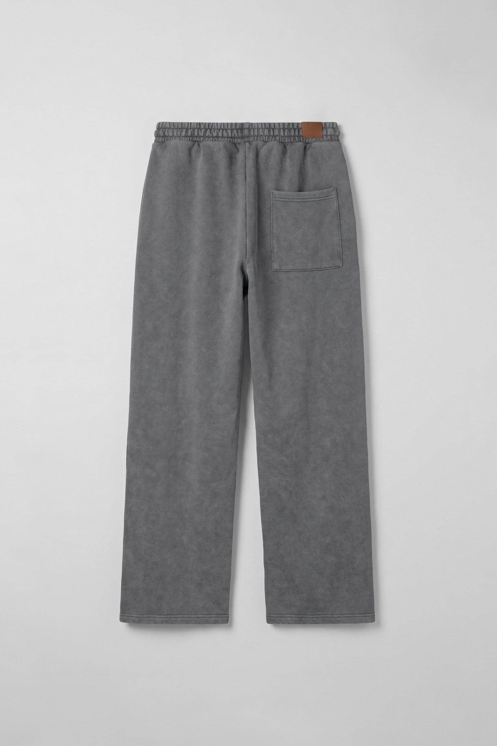 Erkek Baggy Fit Yıkamalı Jogger Pantolon Füme