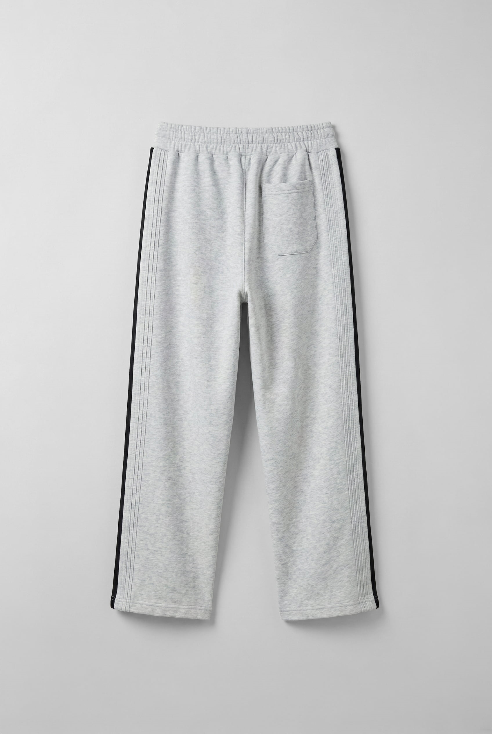 Erkek Baggy Şerit Detaylı Eşofman Altı Gri