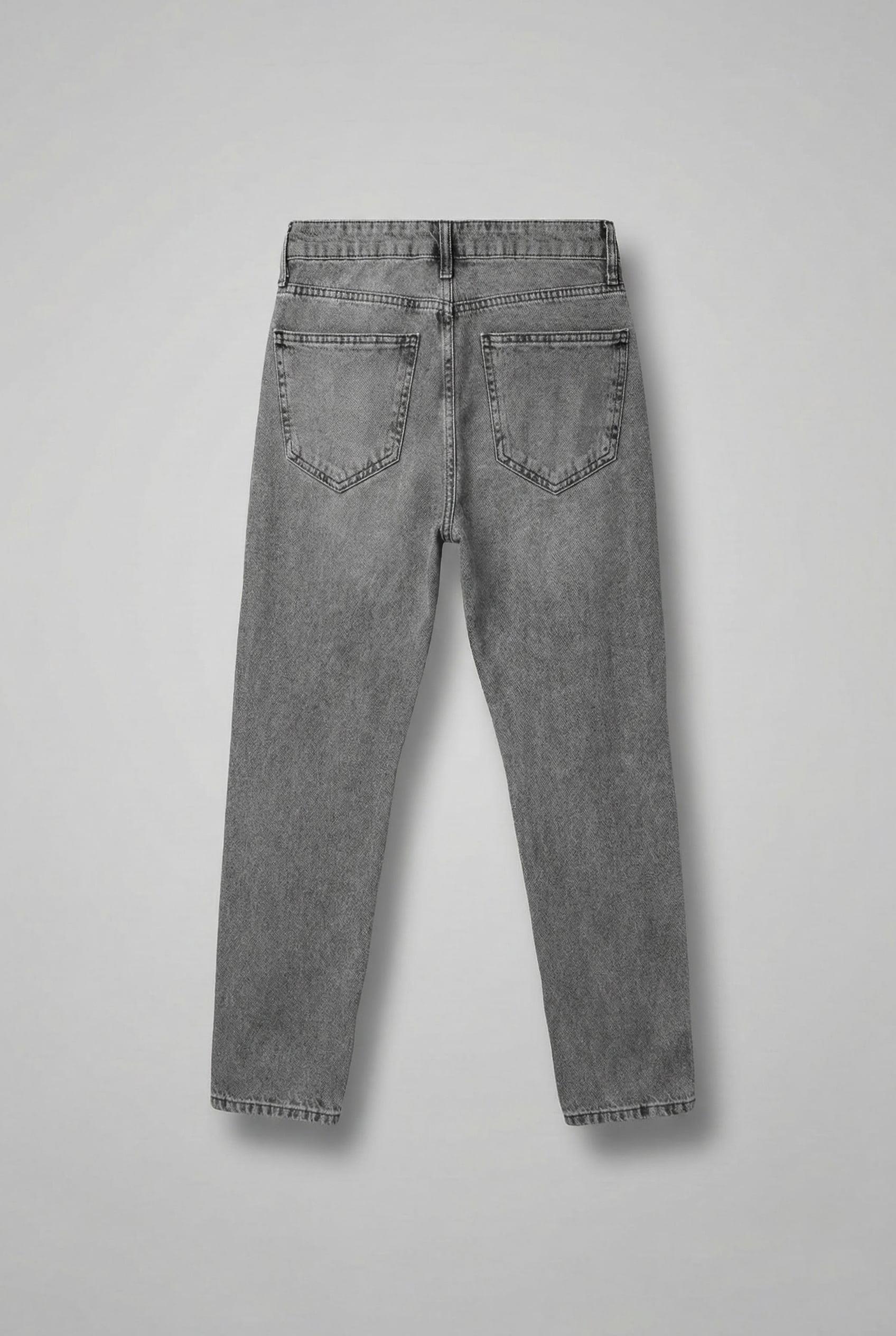 Erkek Basic Boyfriend Jean Gri