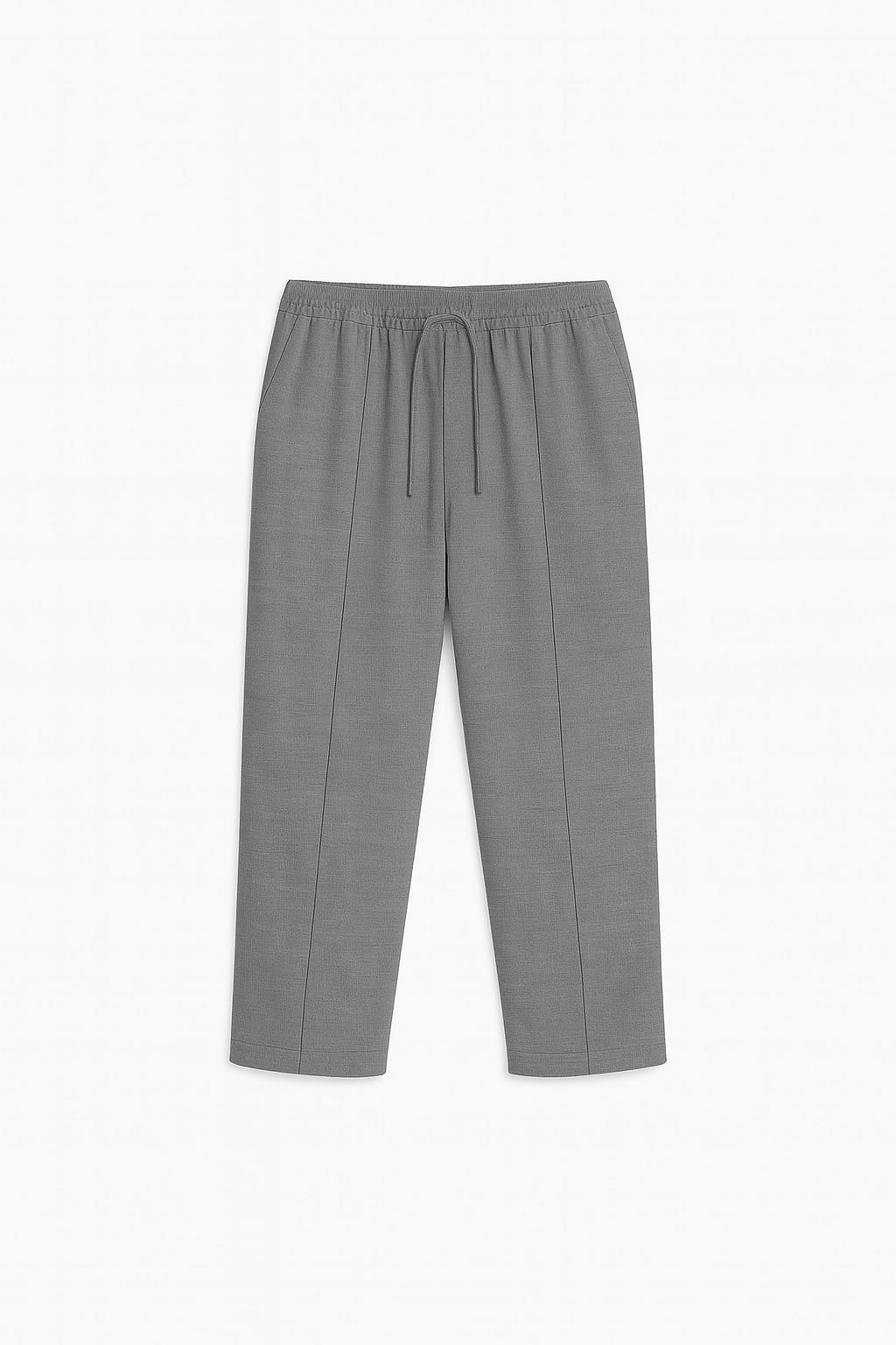 Erkek Beli Lastikli Baggy Pantolon Füme