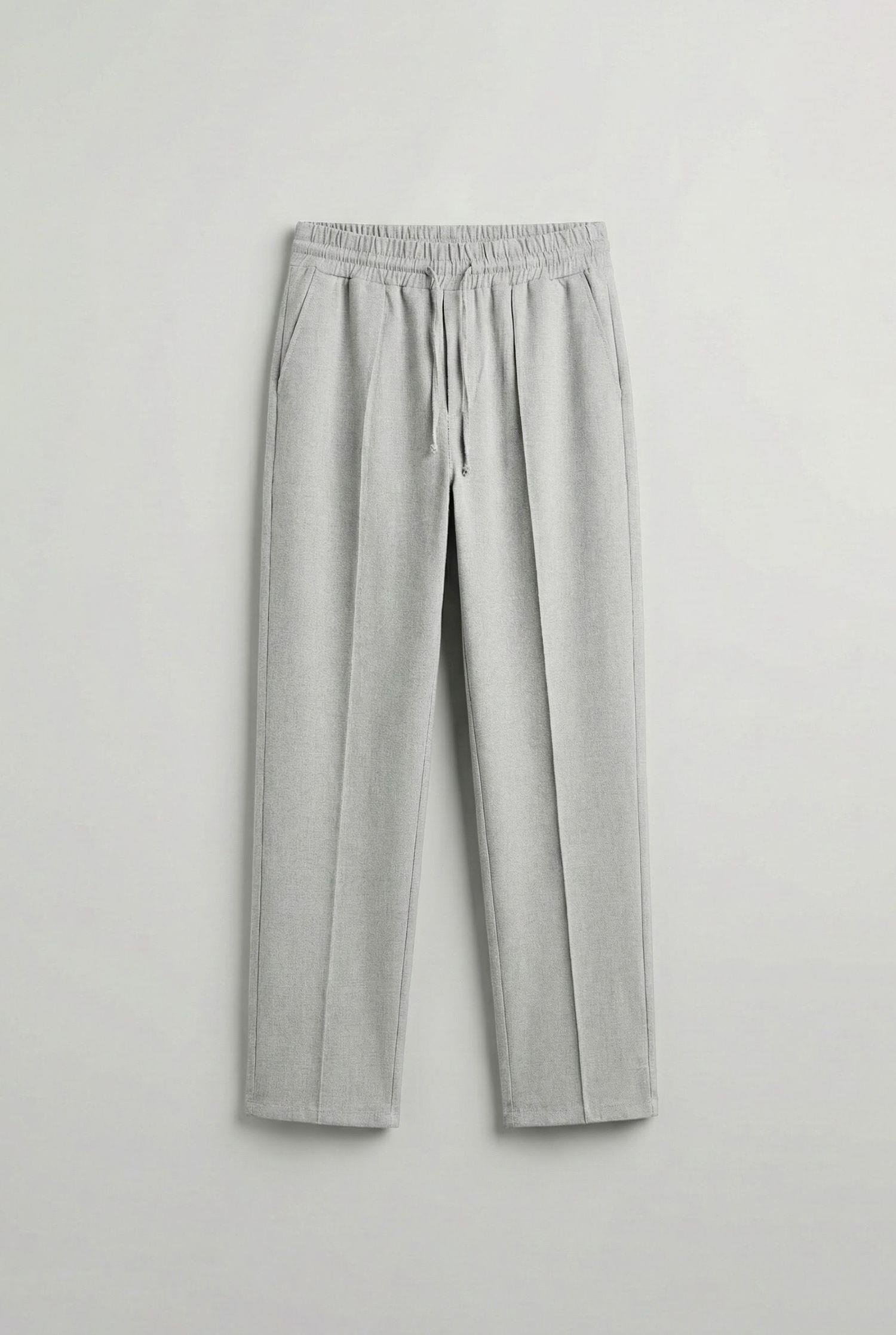 Erkek Beli Lastikli Baggy Pantolon Gri