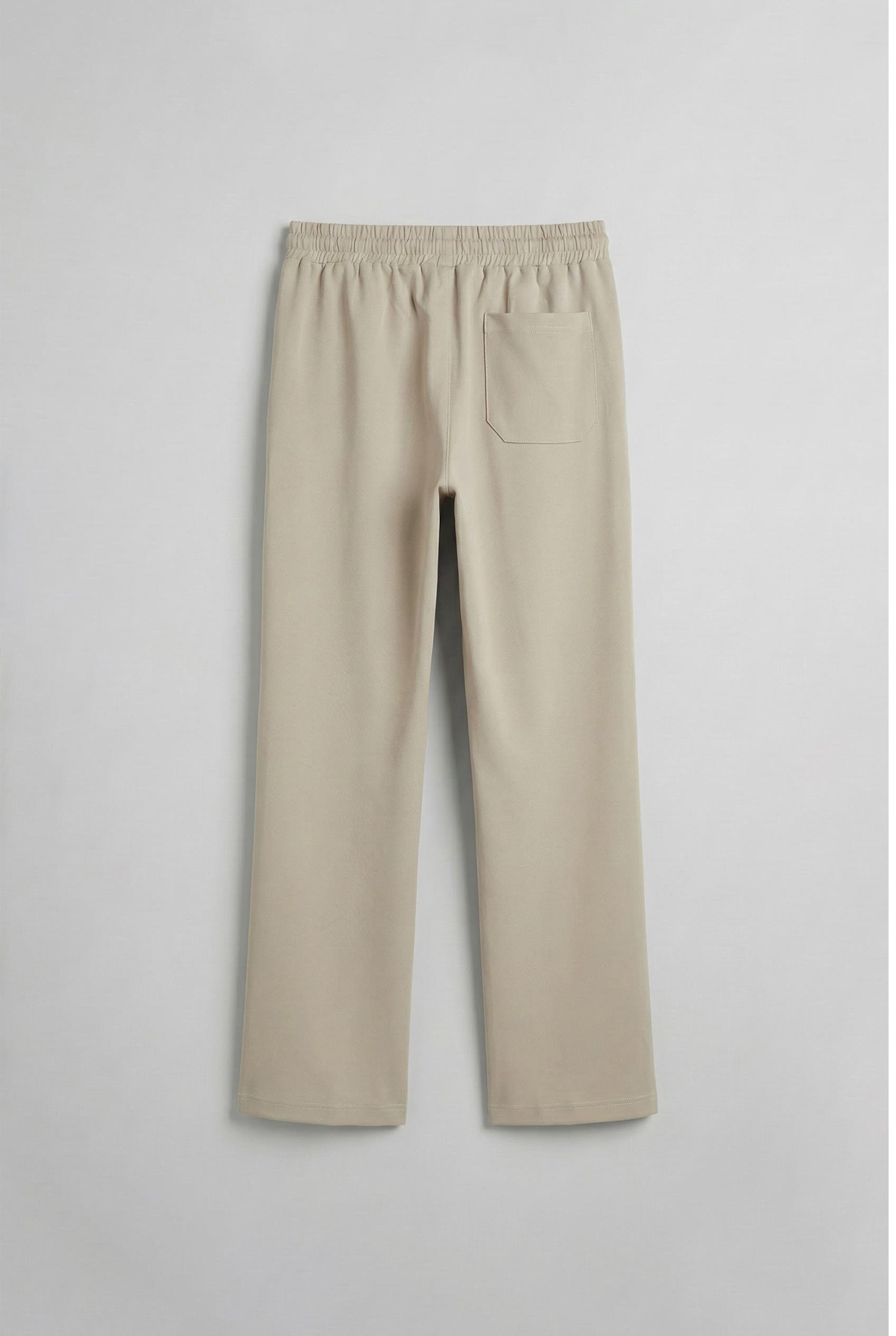 Erkek Beli Lastikli Baggy Pantolon Krem