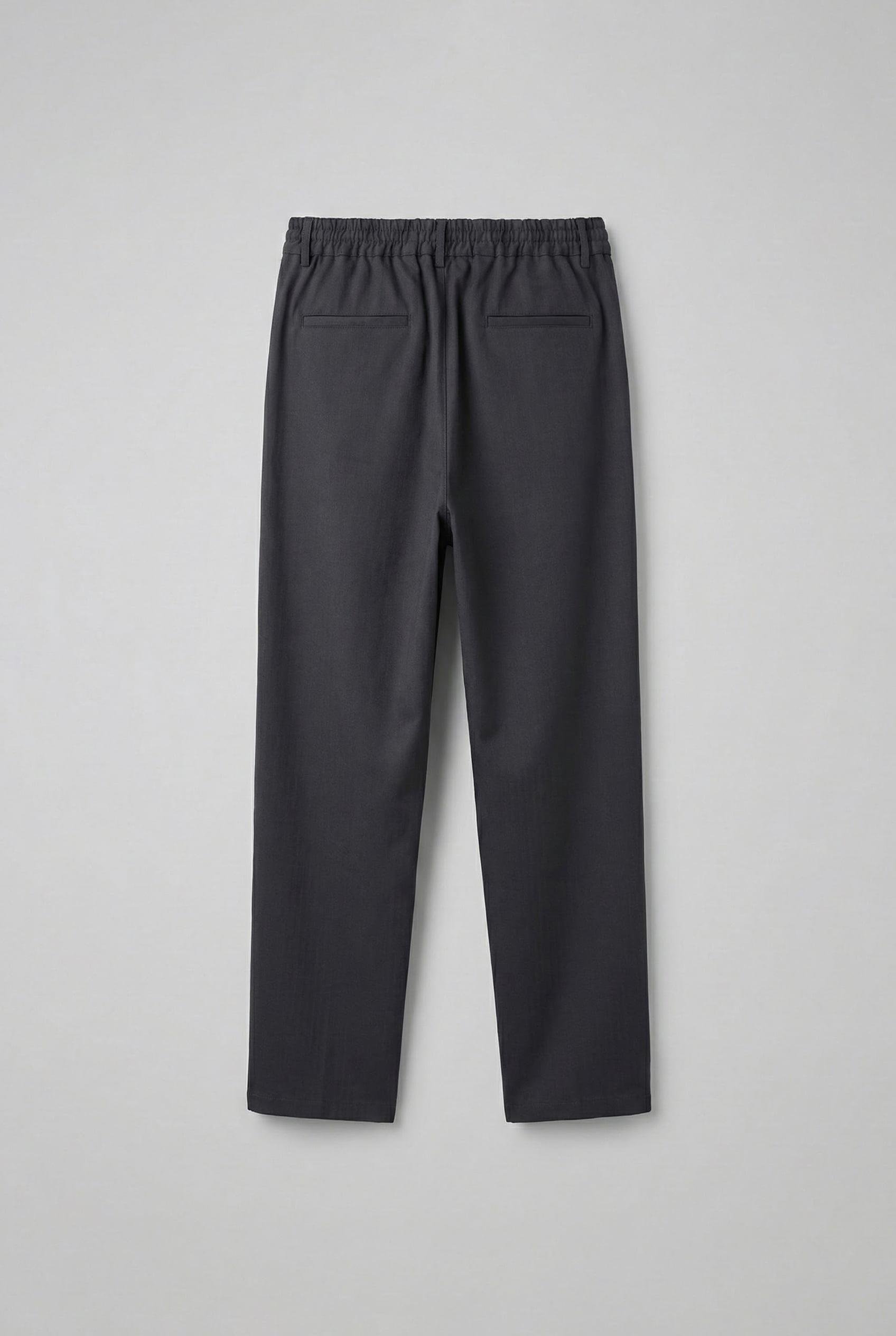 Erkek Beli Lastikli Desenli Baggy Pantolon Siyah