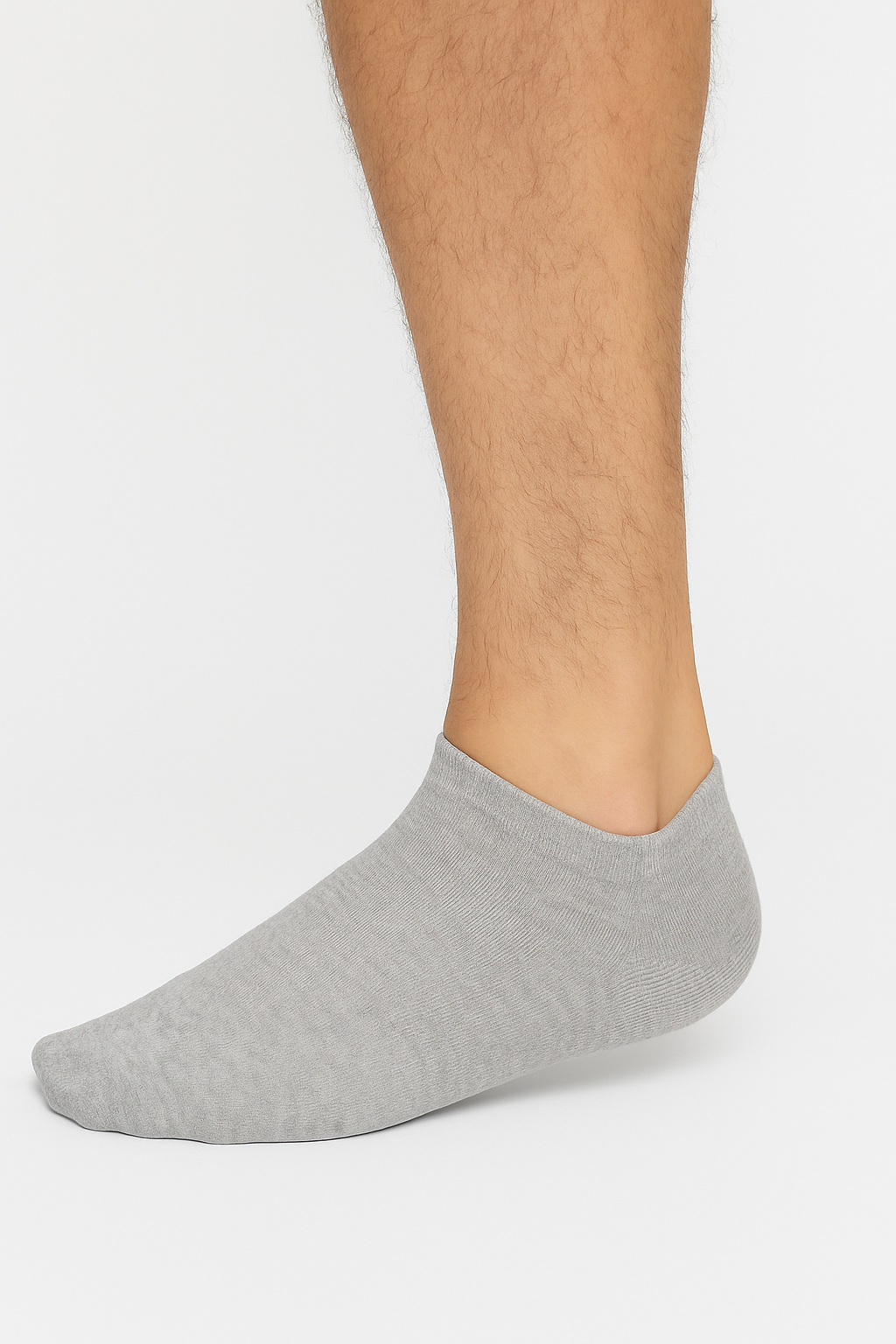 Erkek Bilek Boy 3'lü Pamuklu Patik Çorap Siyah Gri Beyaz