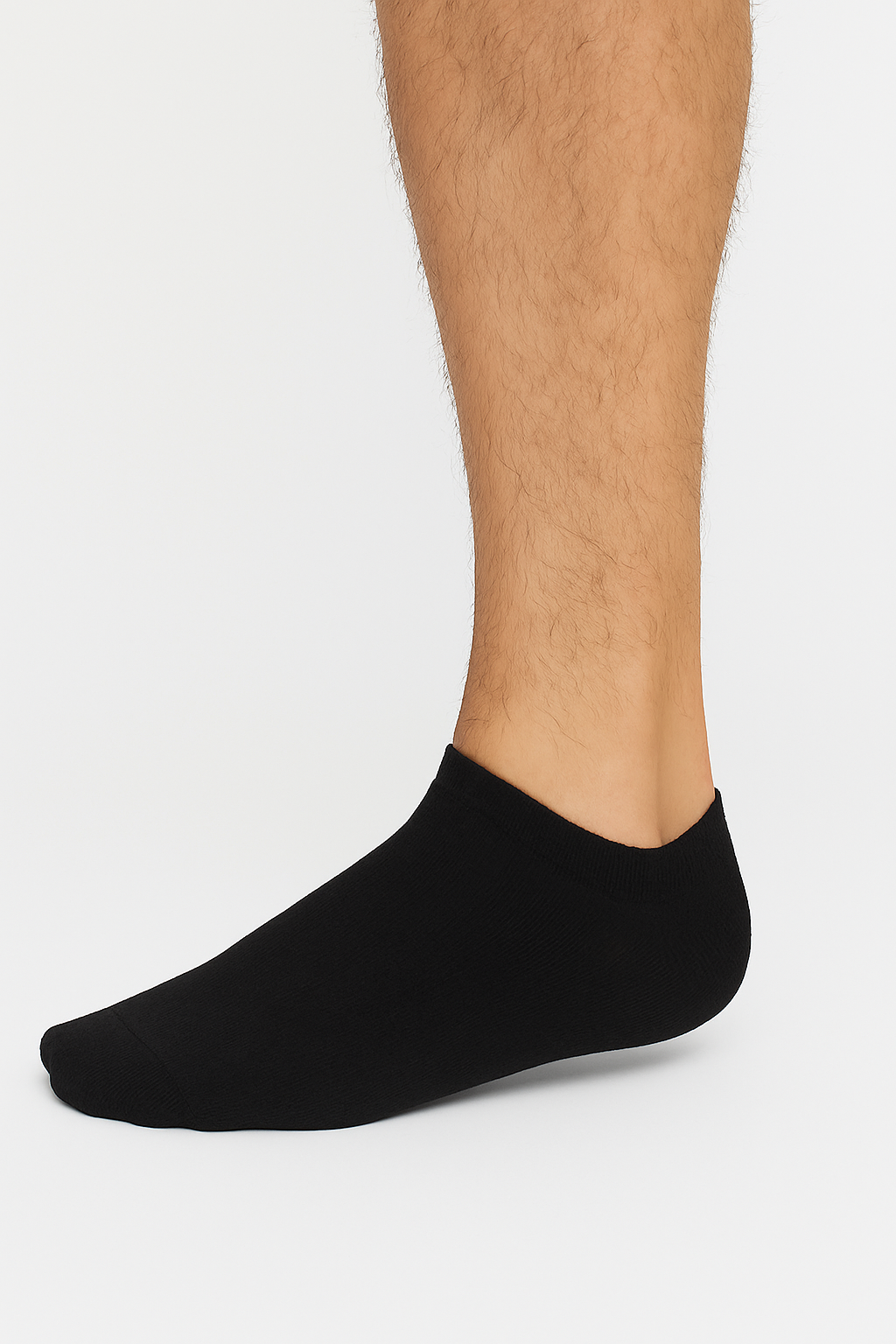 Erkek Bilek Boy 3'lü Pamuklu Patik Çorap Siyah Gri Beyaz