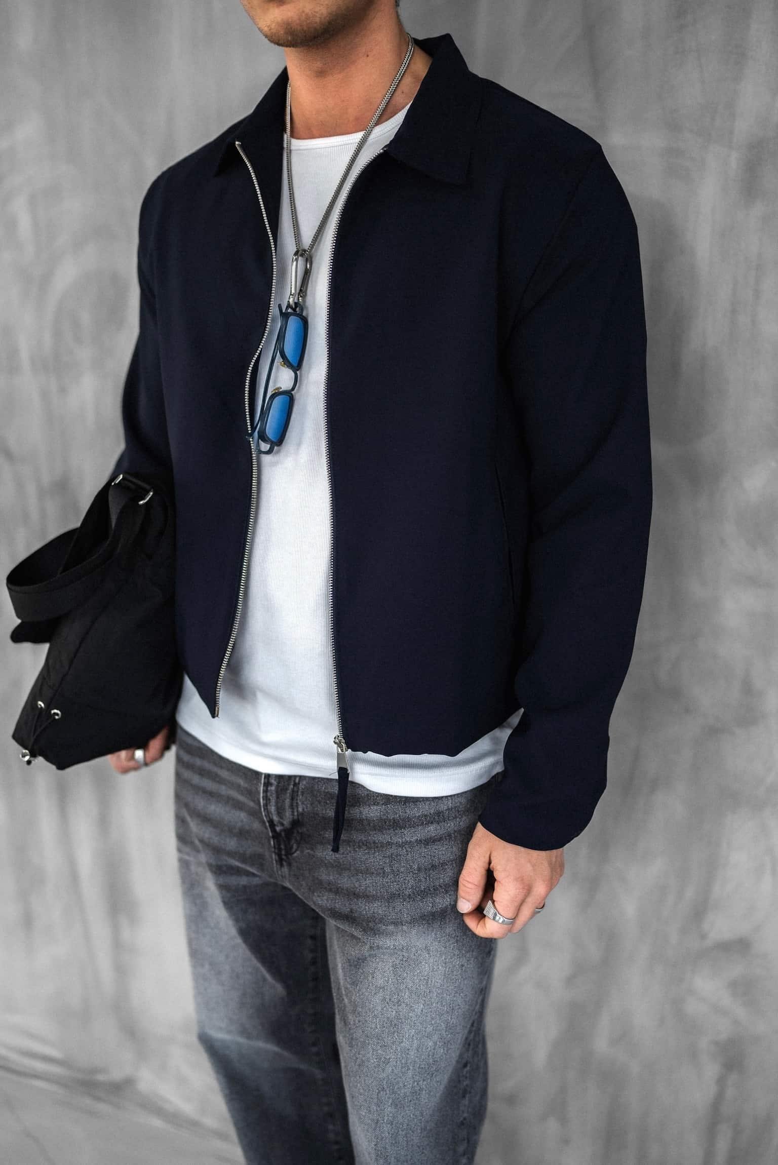 Erkek Boxy Fit Rahat Ceket Lacivert