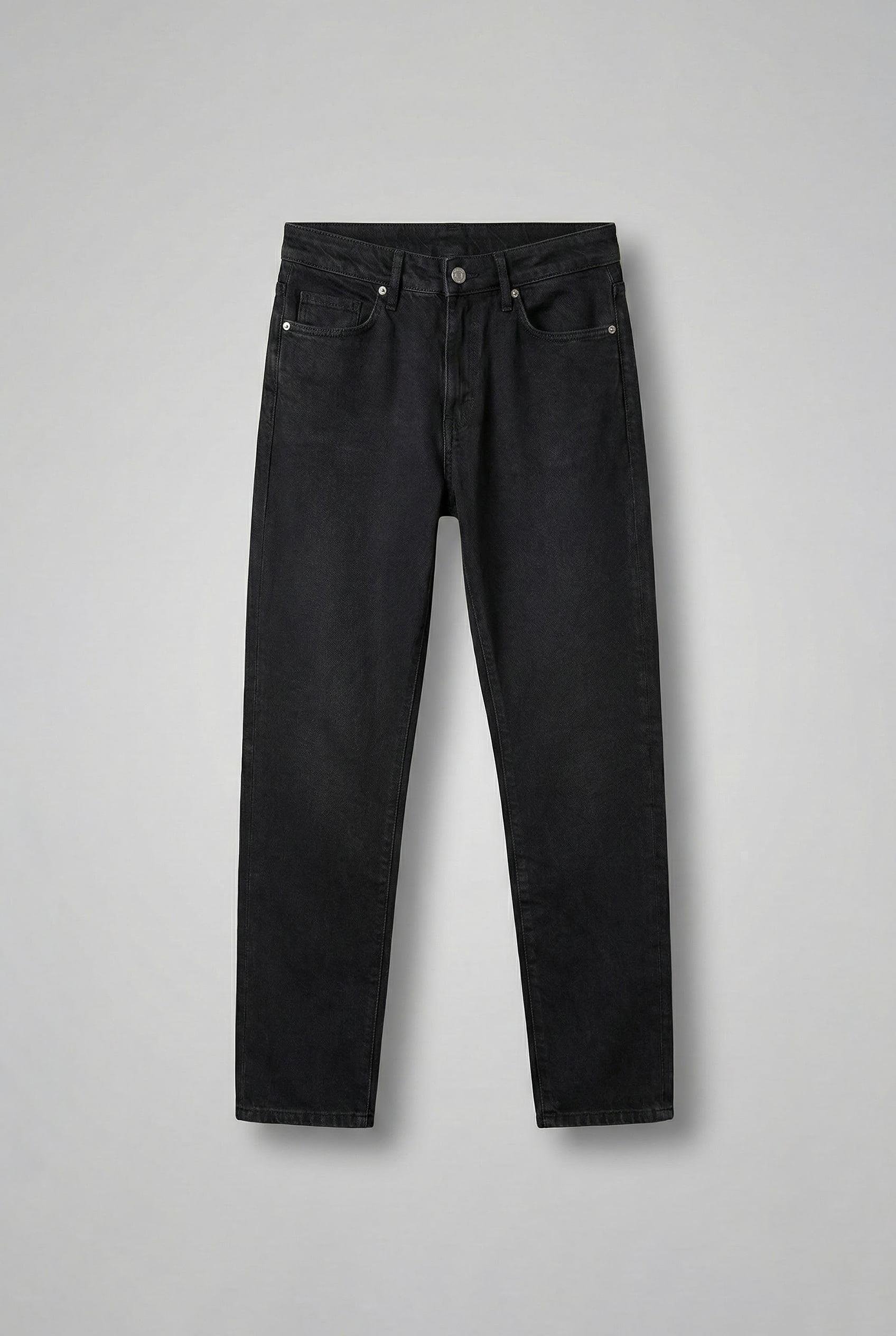 Erkek Boyfriend %100 Pamuk Jean Pantolon Siyah