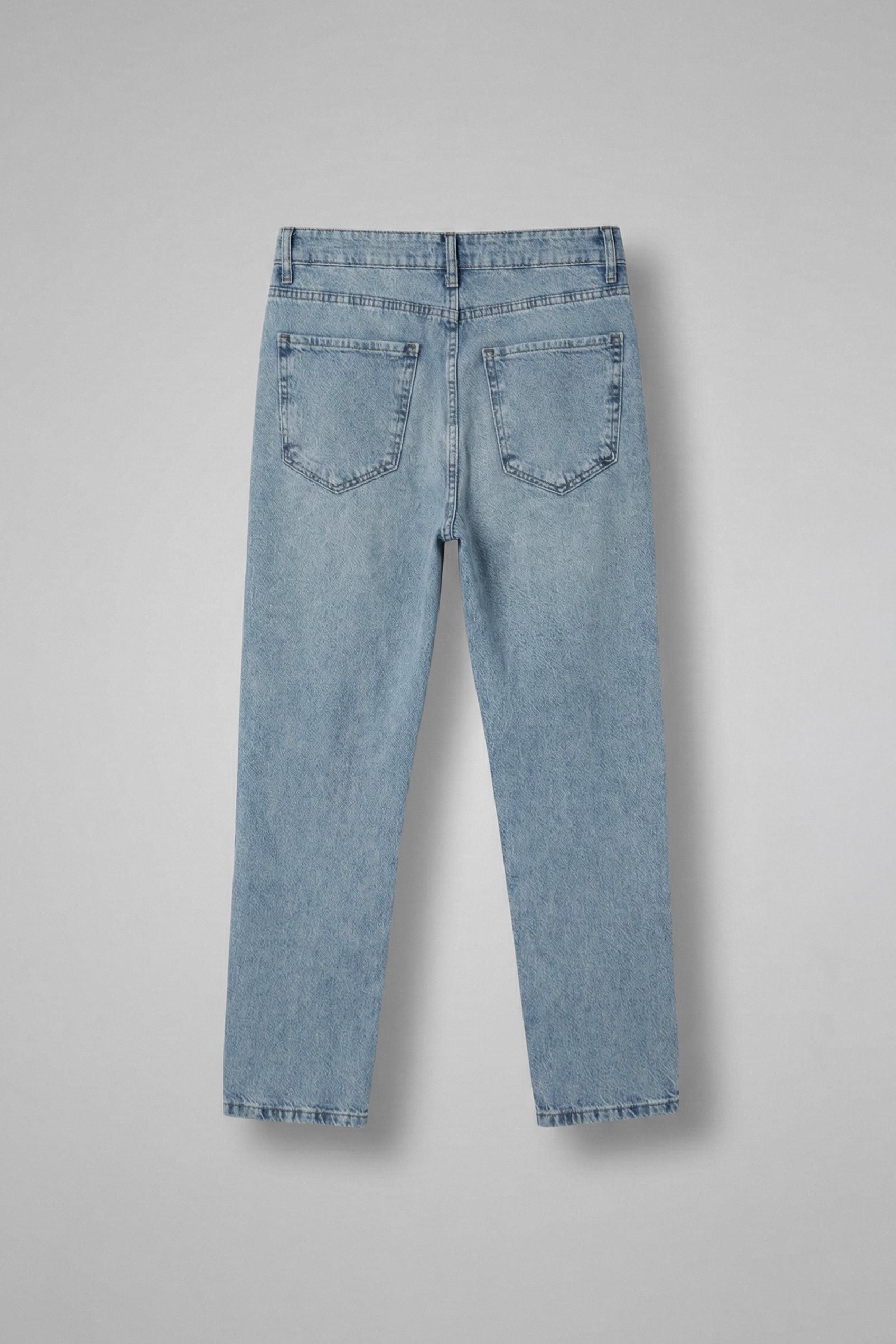 Erkek Boyfriend Fit Distressed Jean Mavi