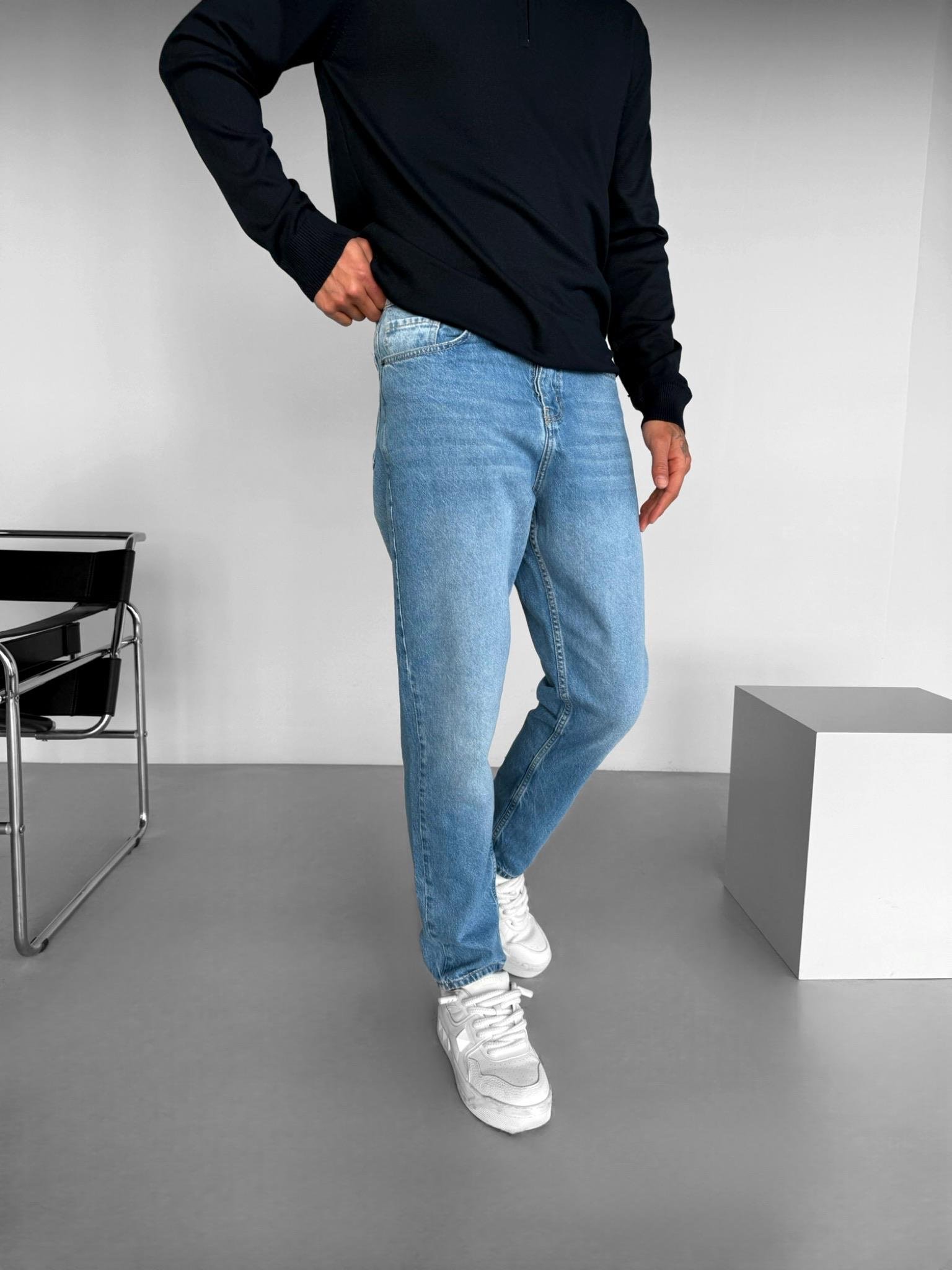 Erkek Boyfriend Fit Jean Pantolon Mavi