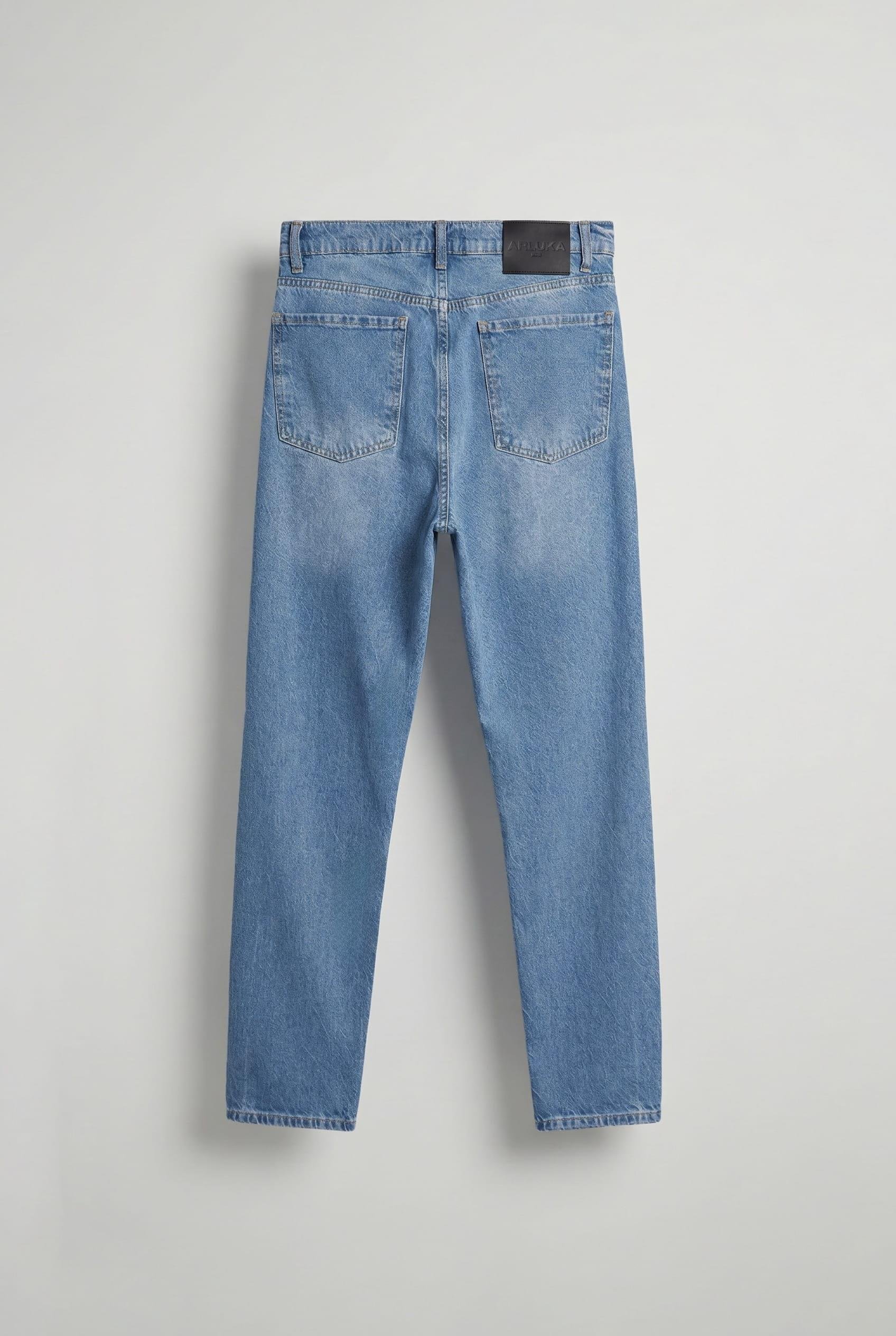 Erkek Boyfriend Fit Jean Pantolon Mavi