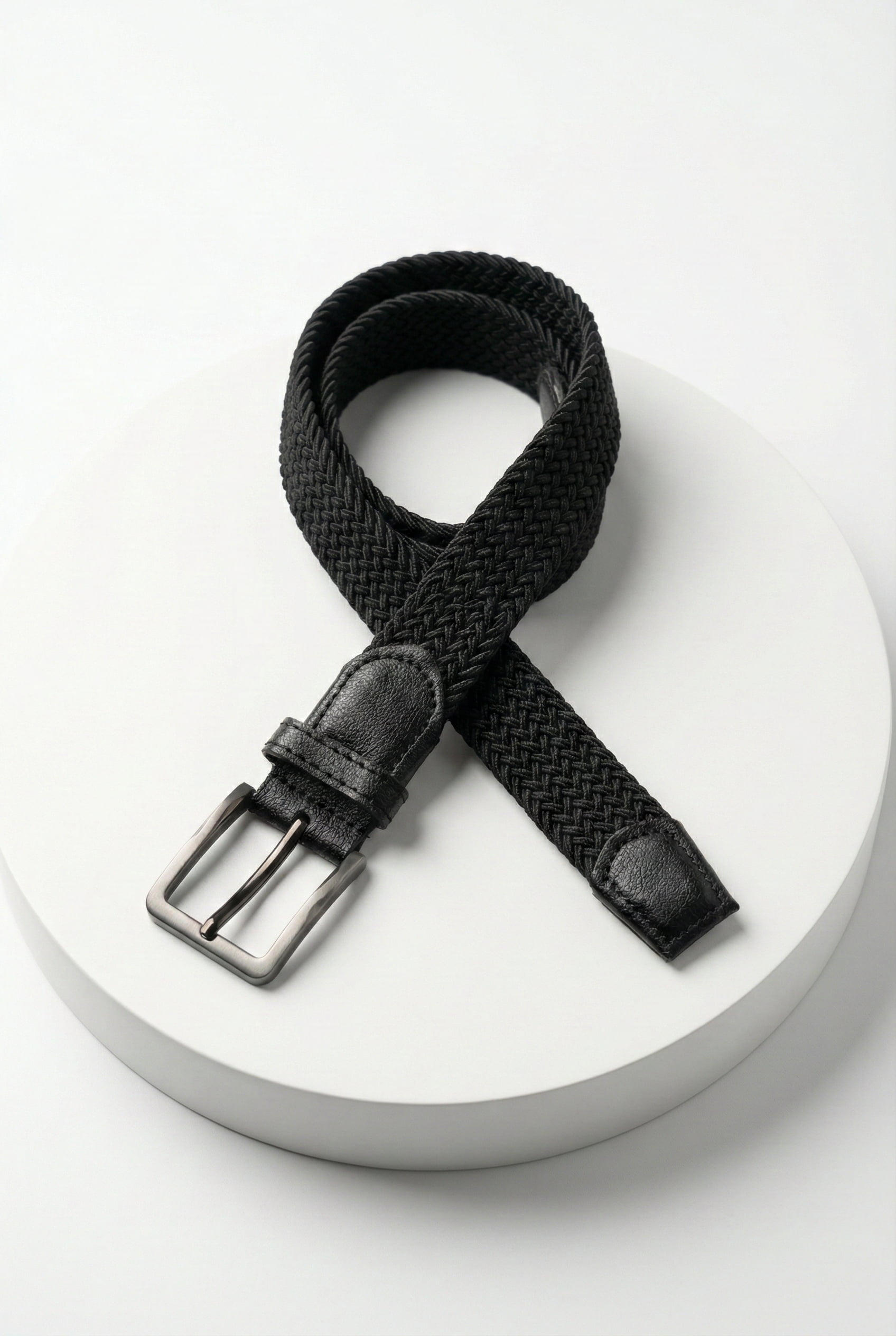 Erkek Elastik Örgü Kemer Siyah