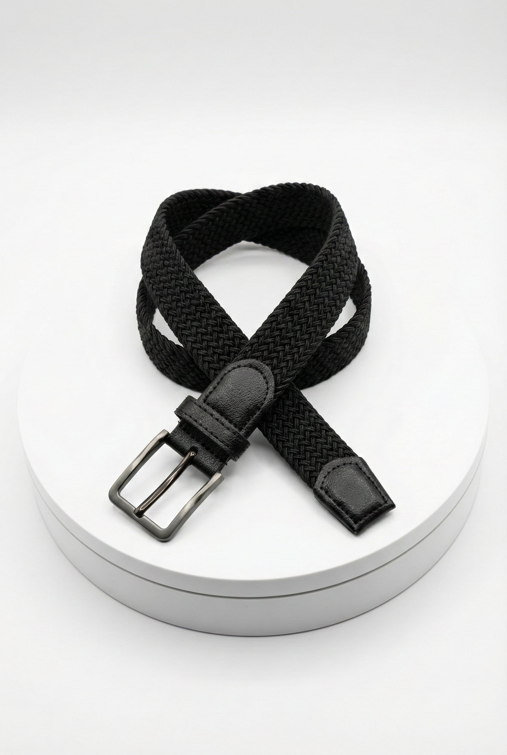 Erkek Elastik Örgü Kemer Siyah
