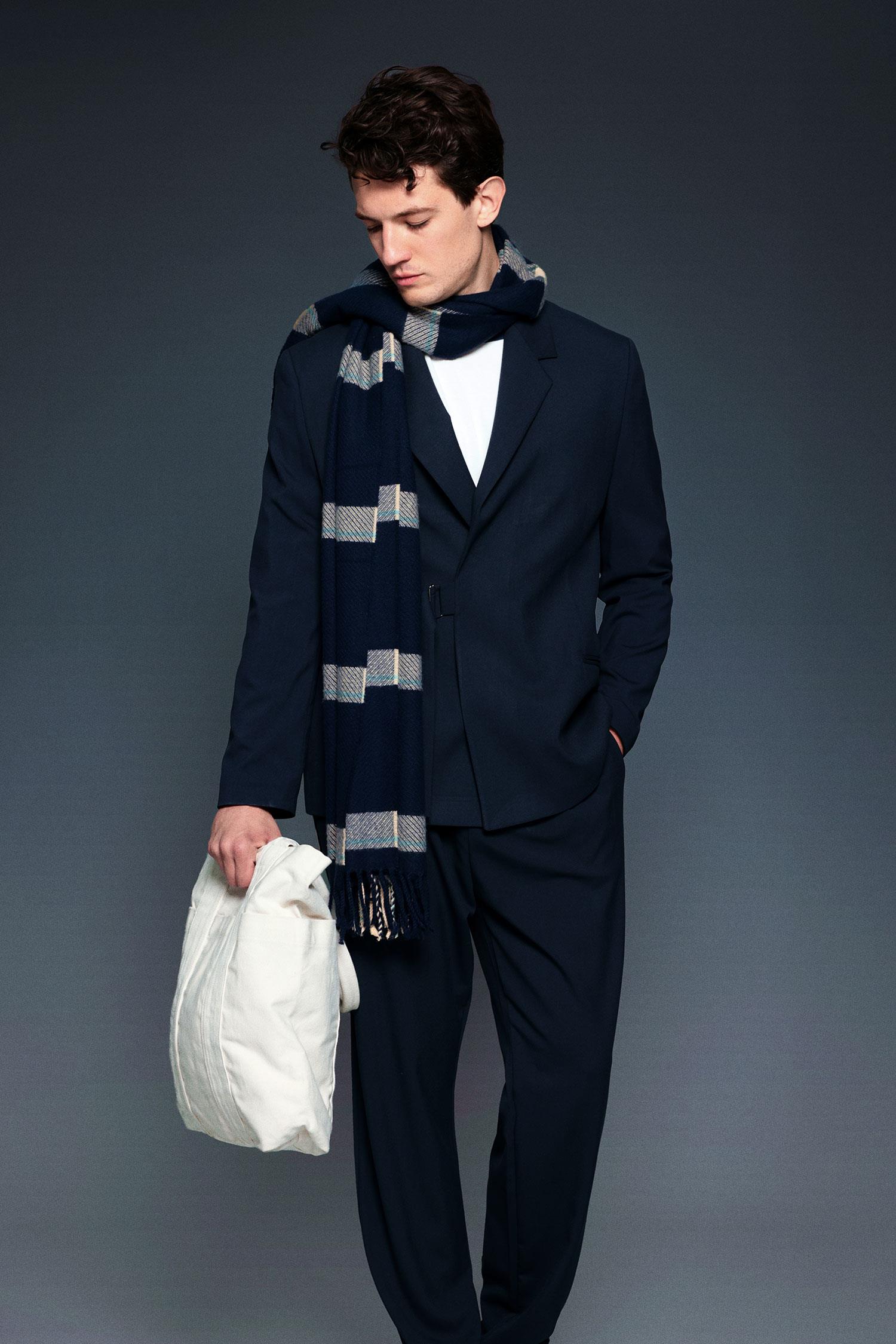 Erkek Kemerli Oversize Takım Elbise Lacivert