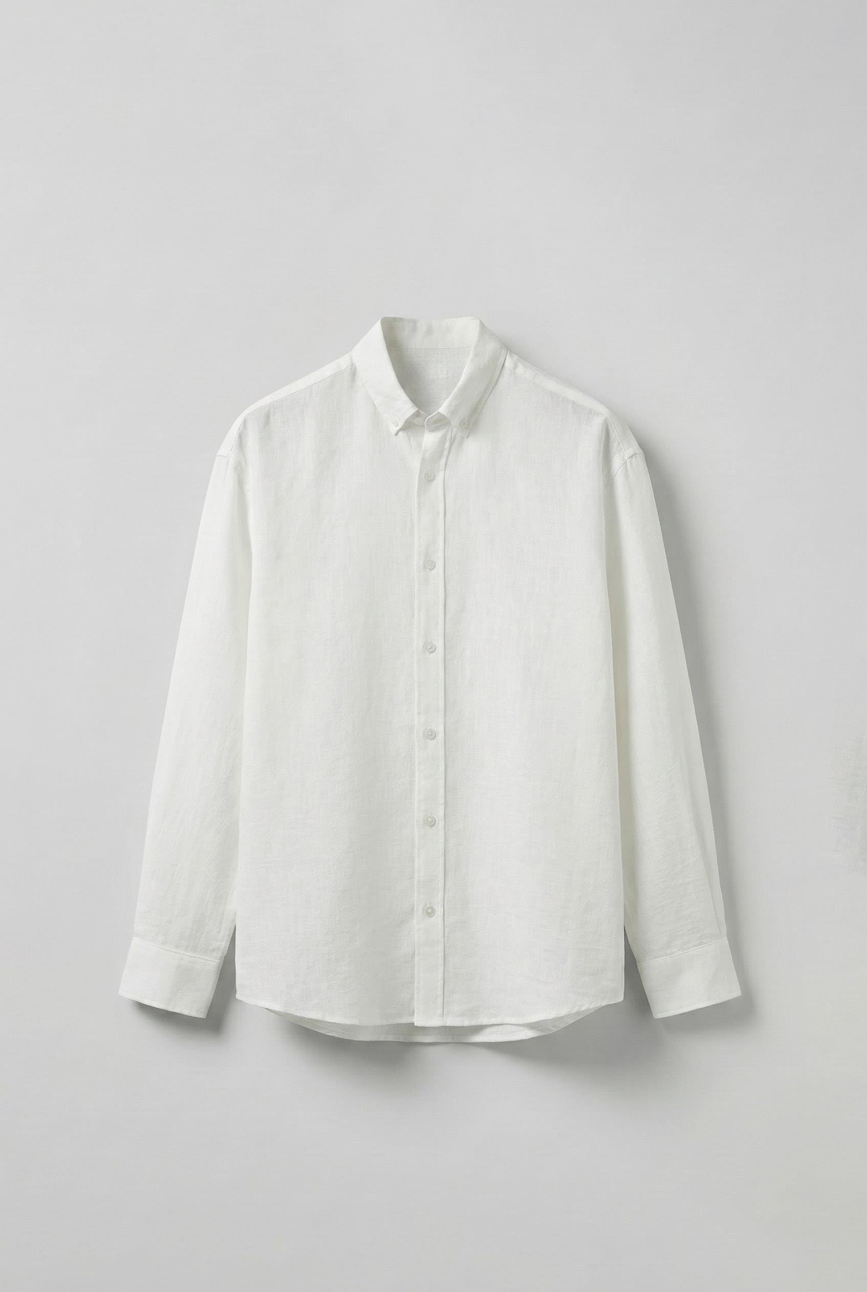 Erkek Oversize Basic Rahat Gömlek Beyaz