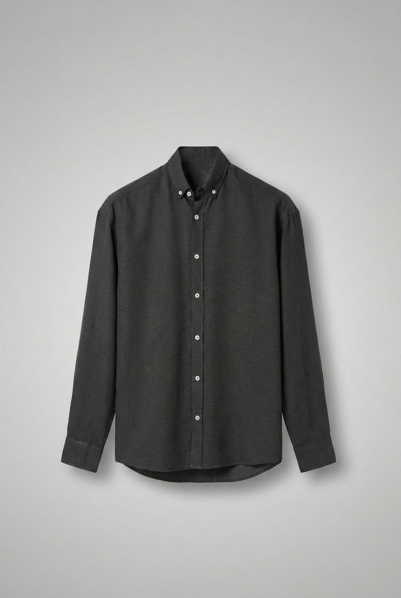 Erkek Oversize Basic Rahat Gömlek Siyah