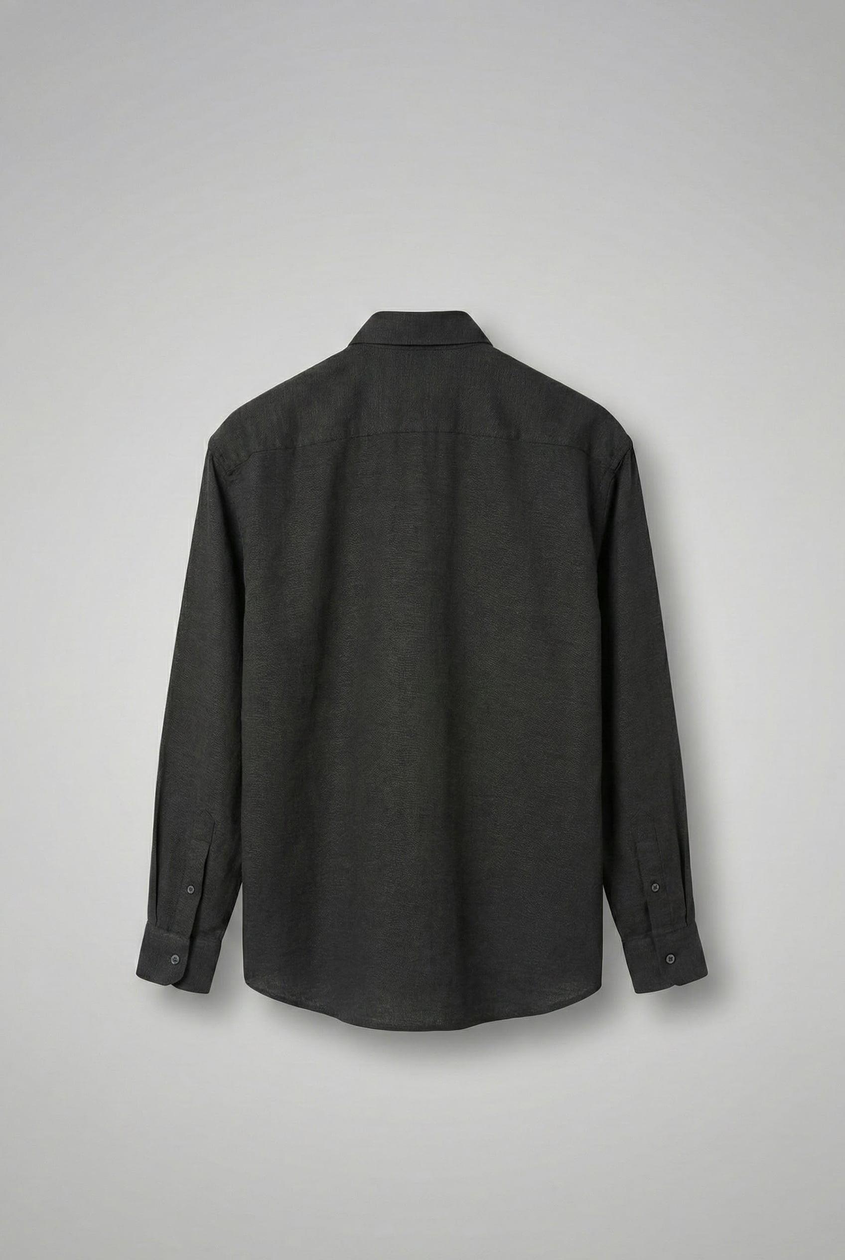 Erkek Oversize Basic Rahat Gömlek Siyah