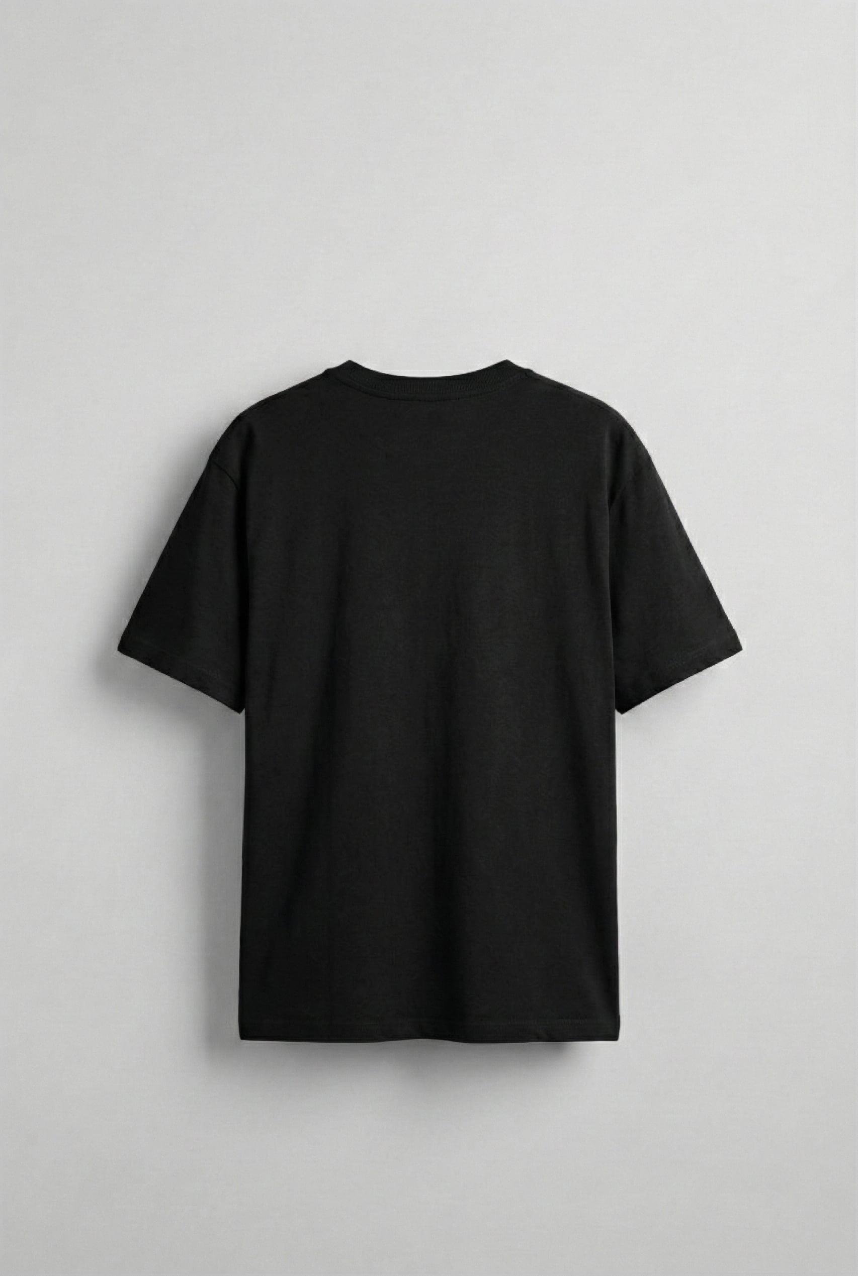 Erkek Oversize Basic T-Shirt Siyah