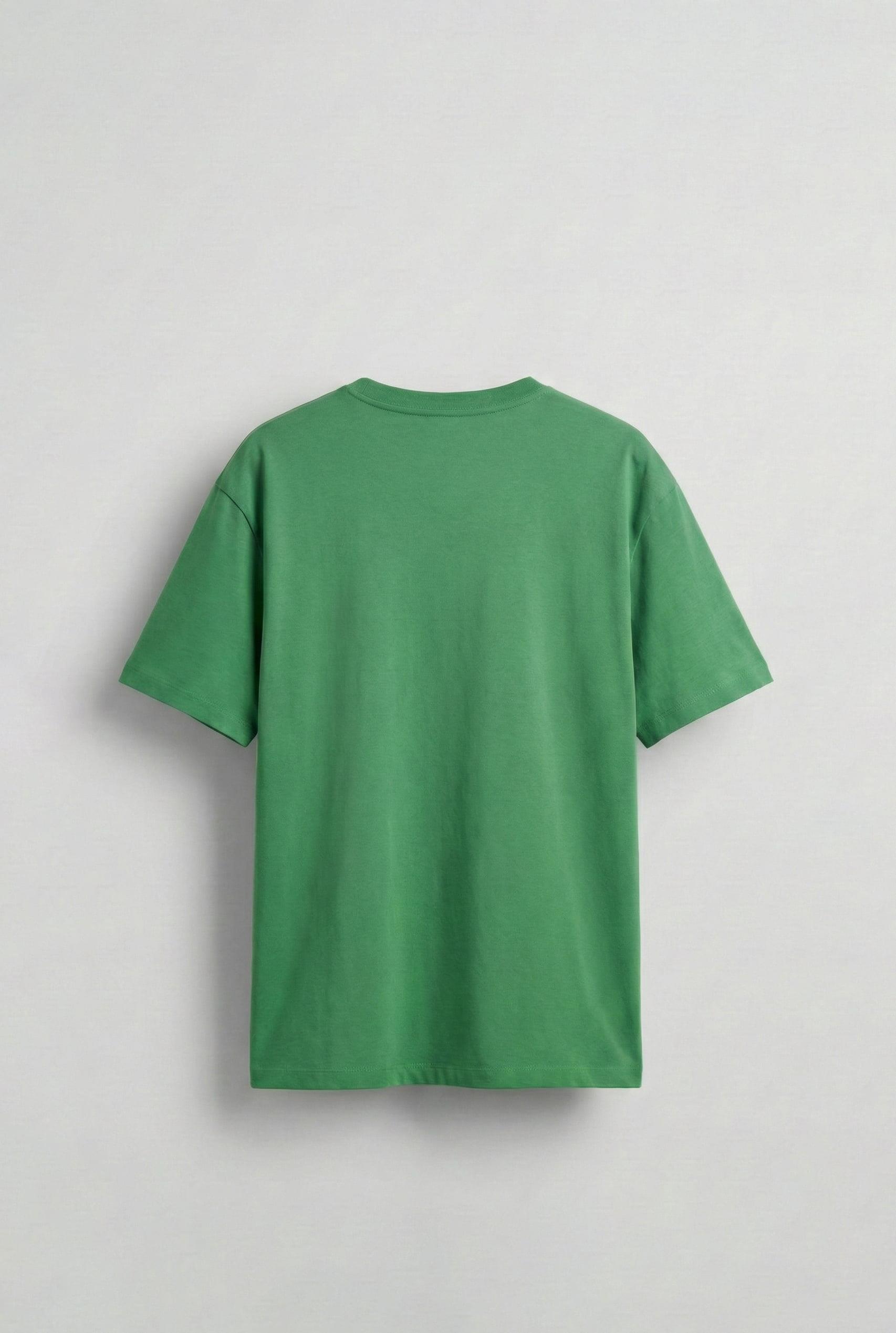 Erkek Oversize Basic T-Shirt Yeşil