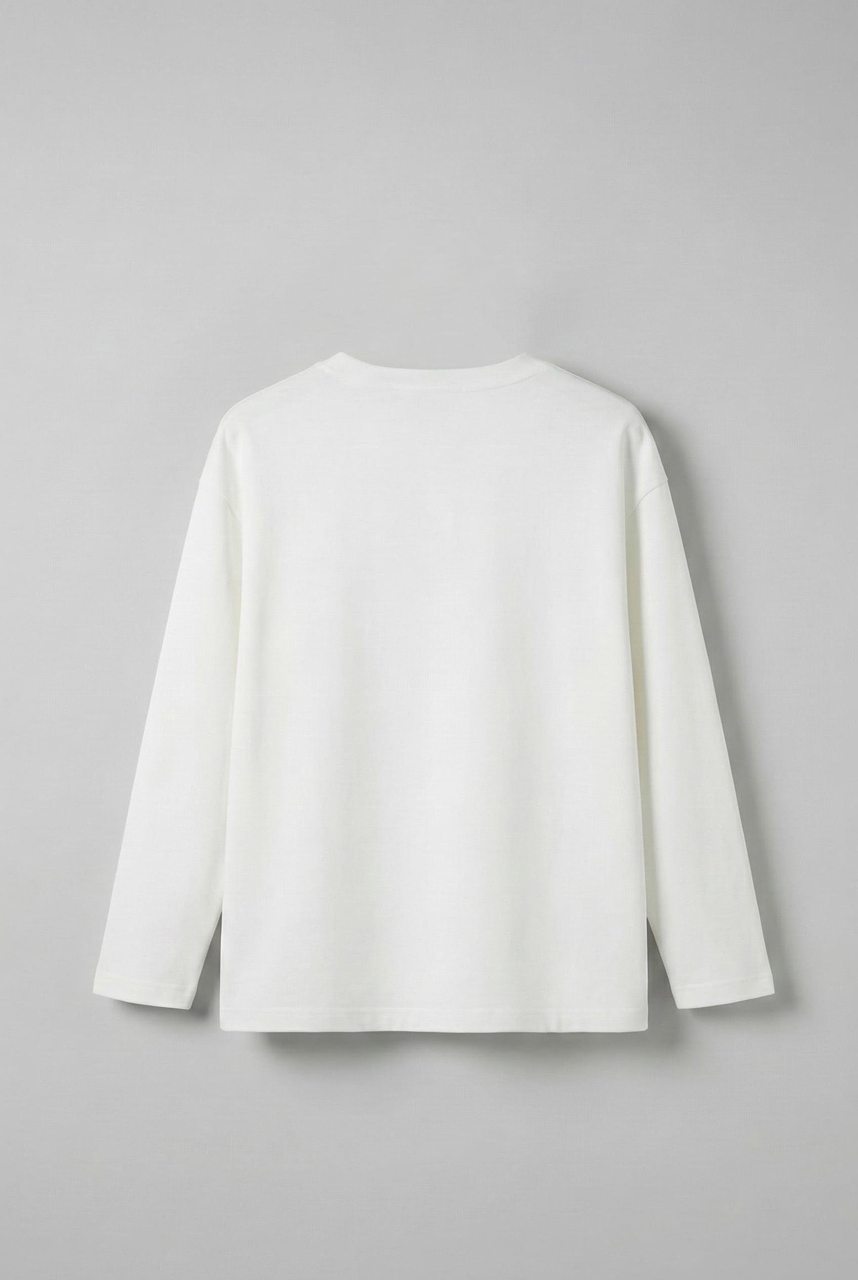 Erkek Oversize Basic Uzun Kollu Sweatshirt Ekru