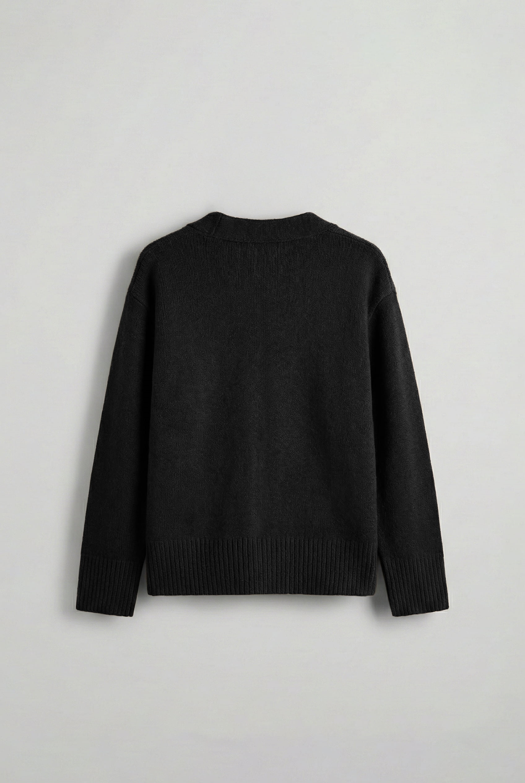 Erkek Oversize Düğmeli Hırka Siyah