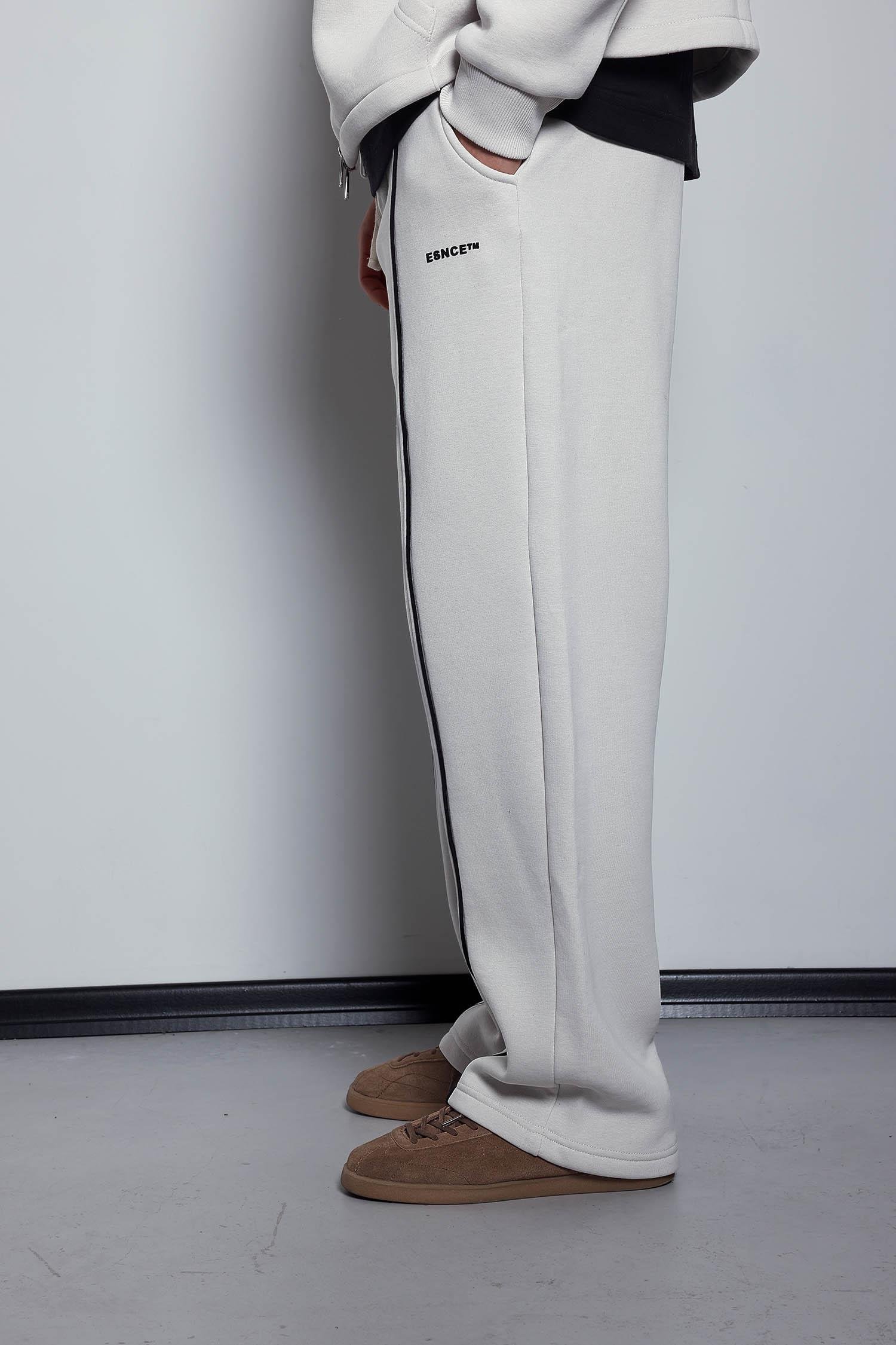 Erkek Oversize Fermuarlı Kapüşonlu Eşofman Takımı Gri