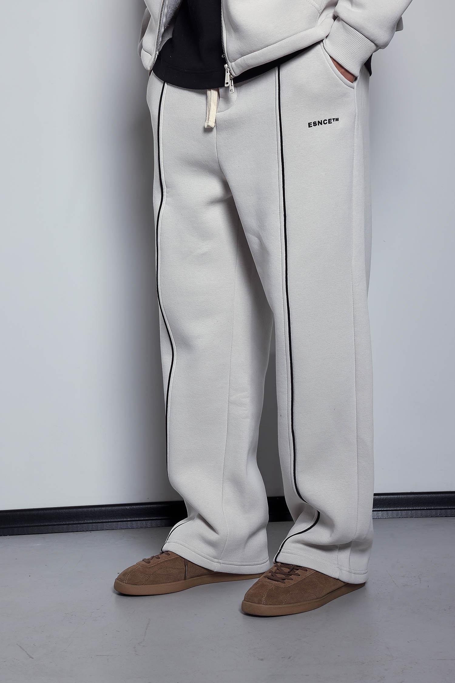 Erkek Oversize Fermuarlı Kapüşonlu Eşofman Takımı Gri