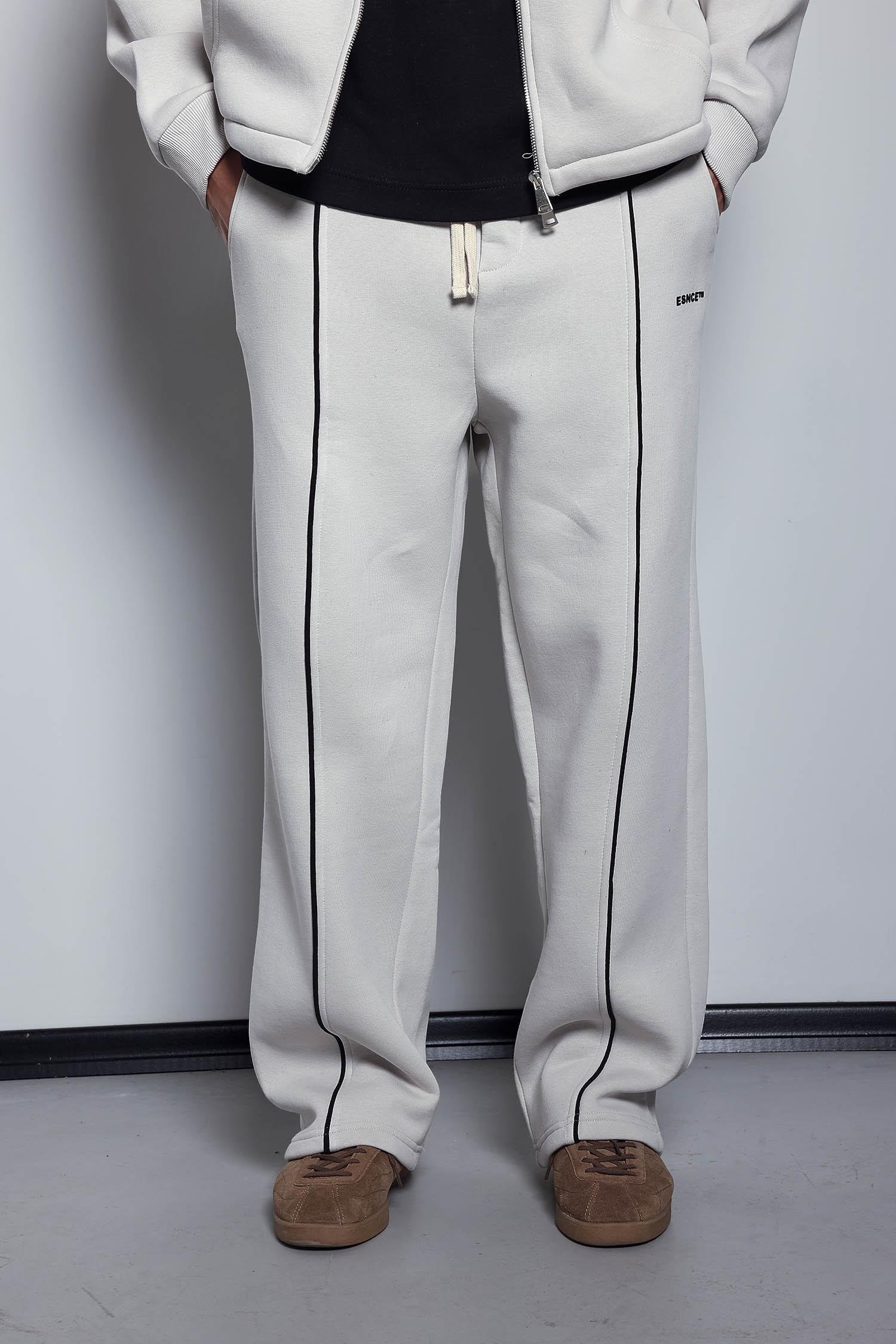 Erkek Oversize Fermuarlı Kapüşonlu Eşofman Takımı Gri