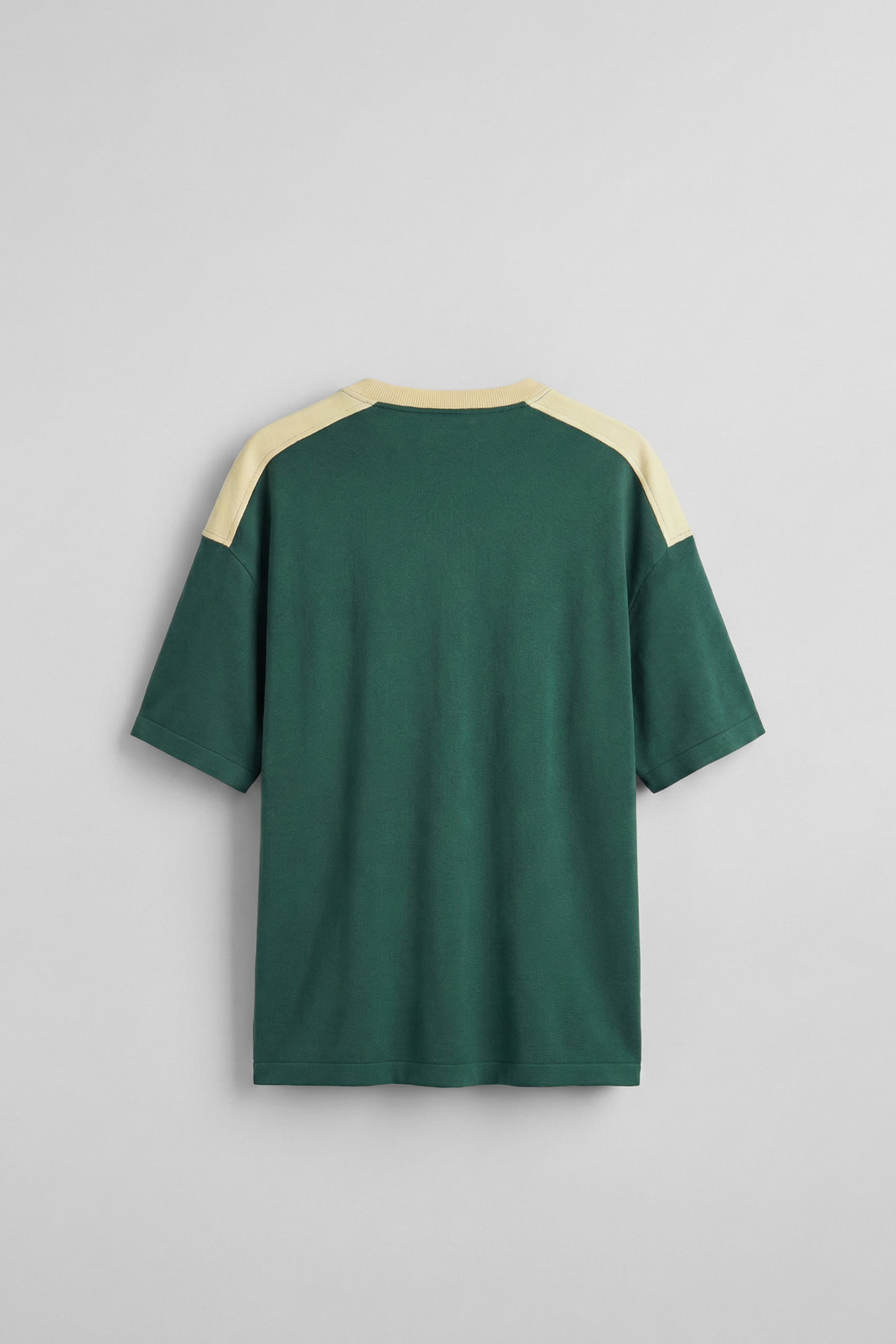 Erkek Oversize Nakışlı Ülke Temalı Forma T-Shirt Yeşil