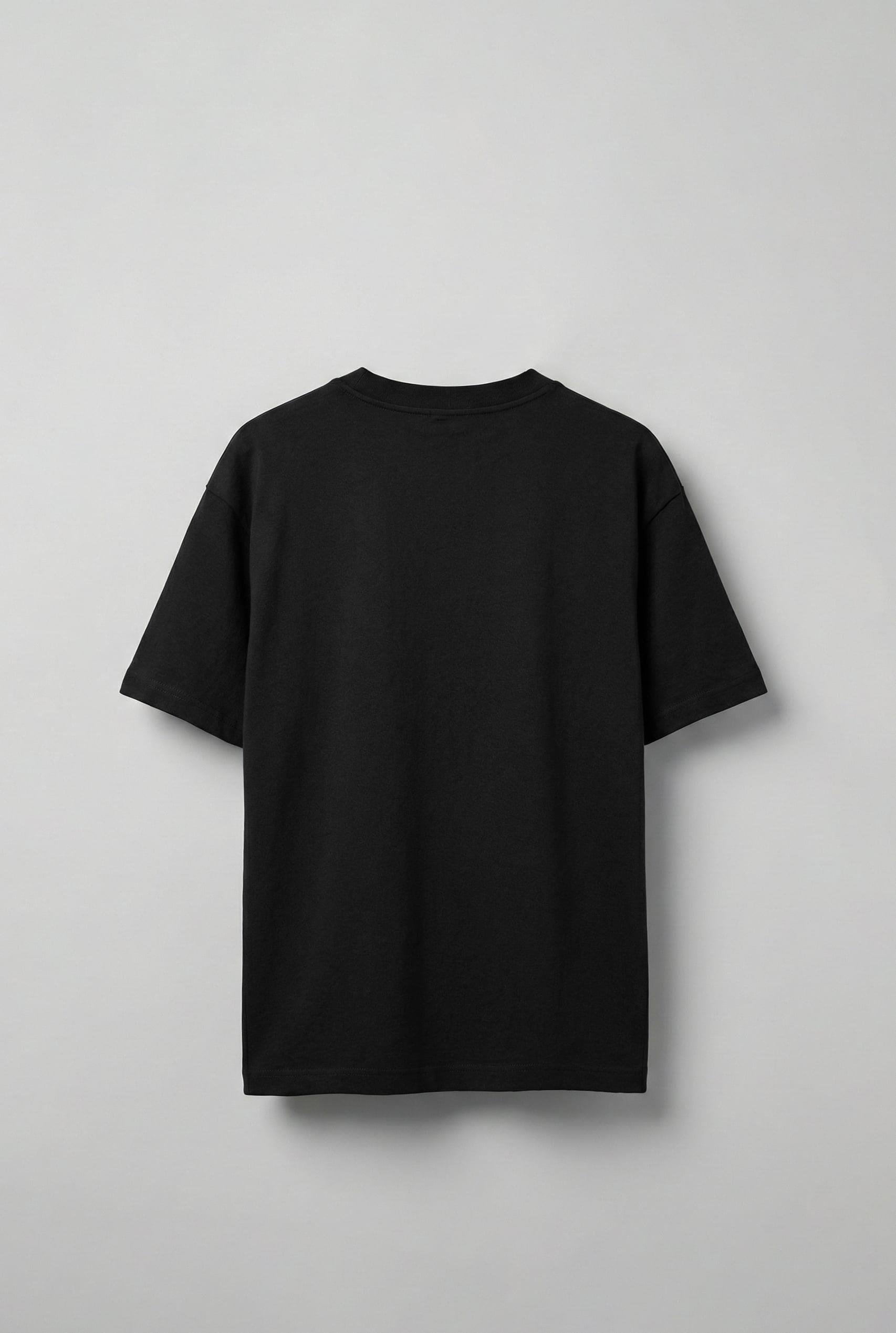 Erkek Oversize Premium Kumaş Gramajlı Basic T-Shirt Siyah