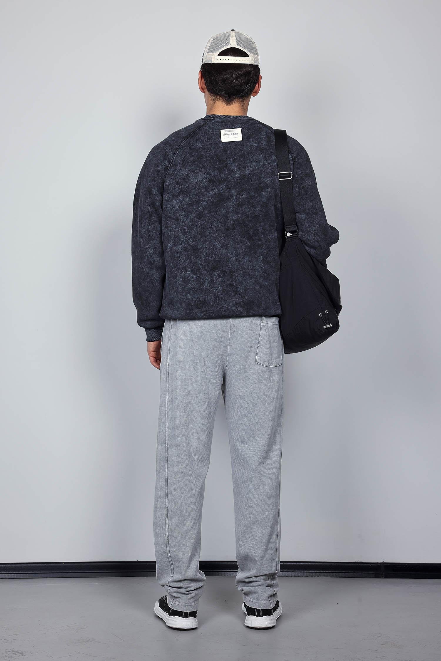 Erkek Oversize Yazı Baskılı Sweatshirt Siyah