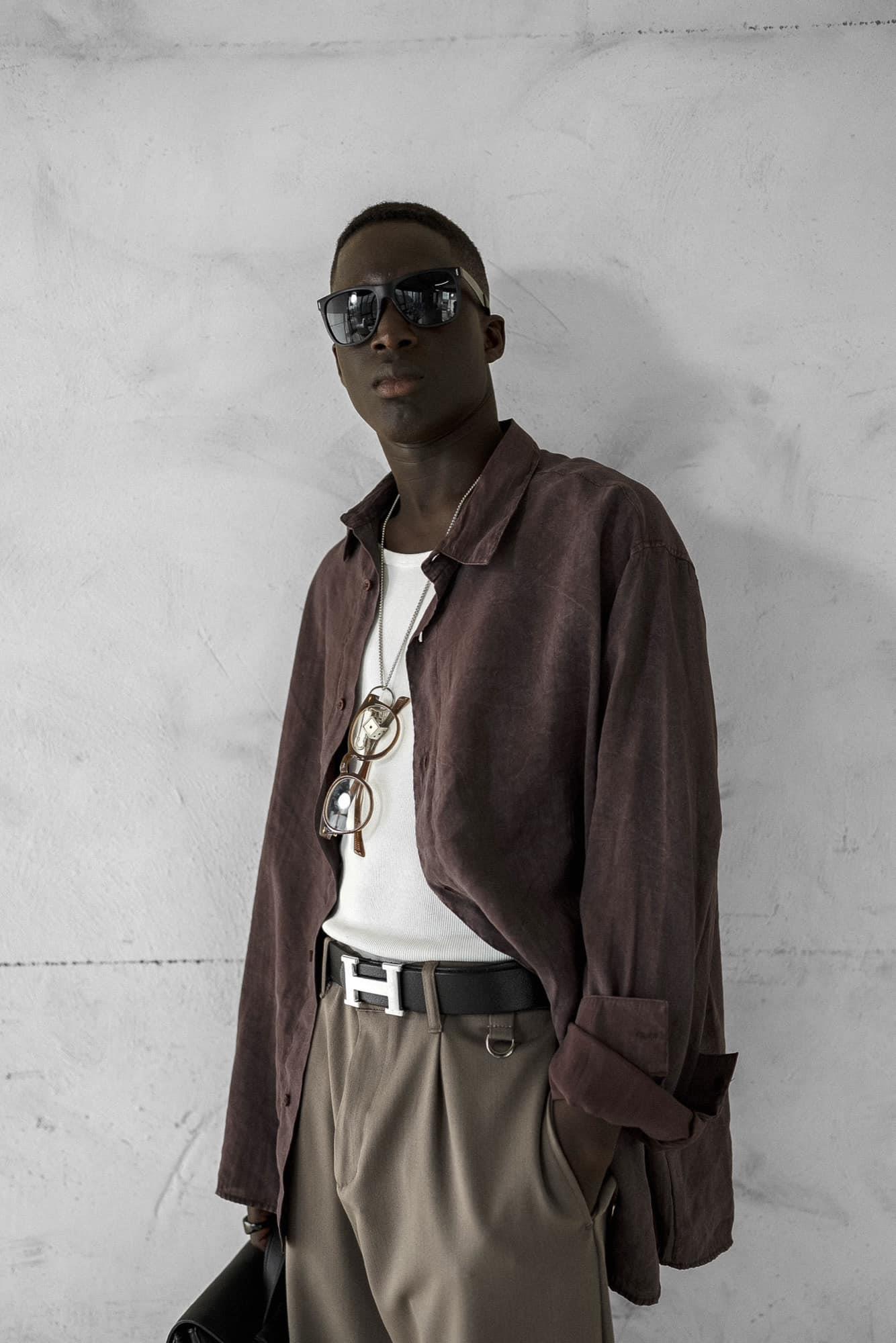 Erkek Oversize Yıkamalı Rahat Gömlek Kahverengi