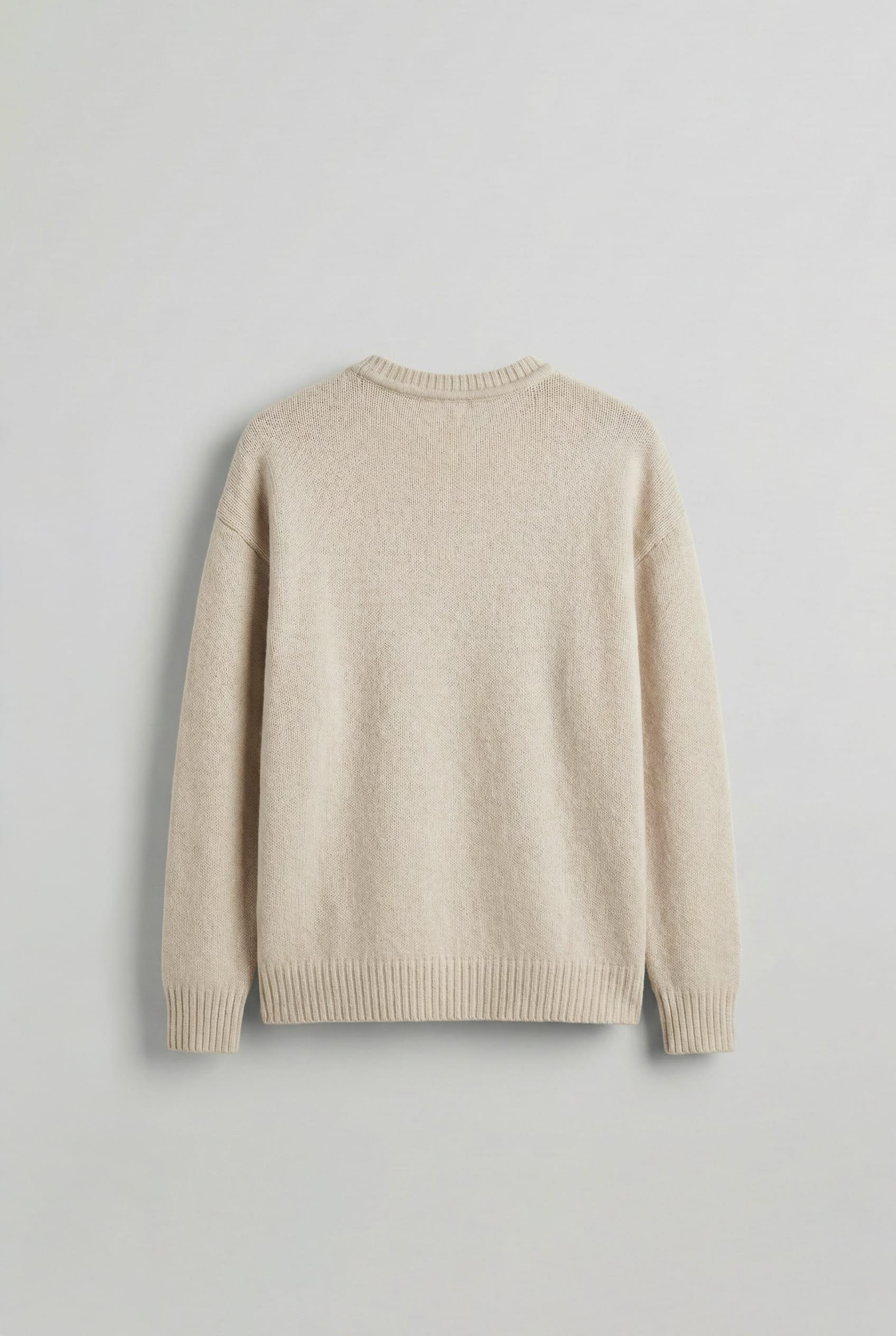 Erkek Oversize Yumuşak Dokulu Kazak Taş