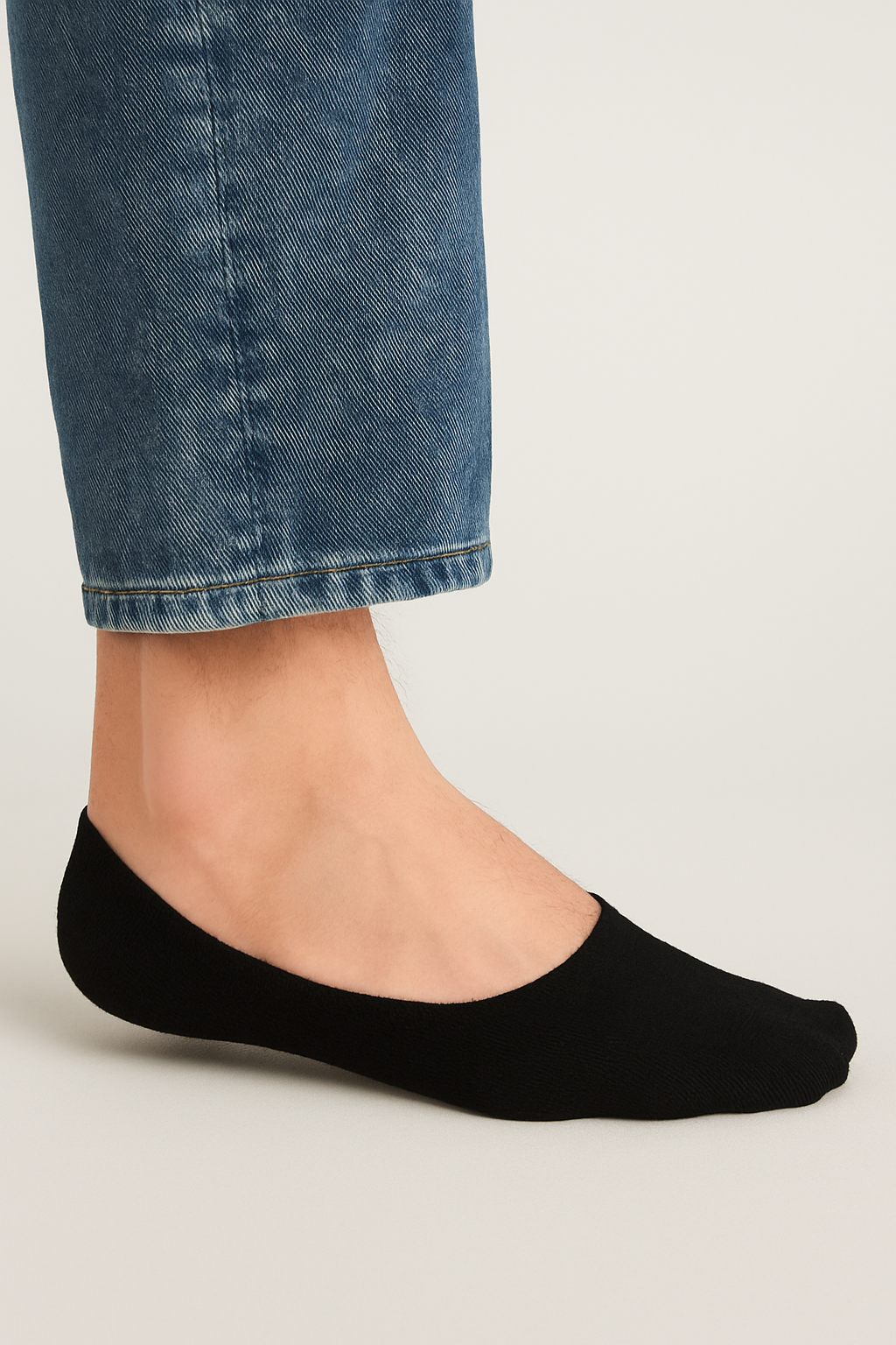 Erkek Pamuklu Görünmes 3'Lü Babet Çorap Siyah