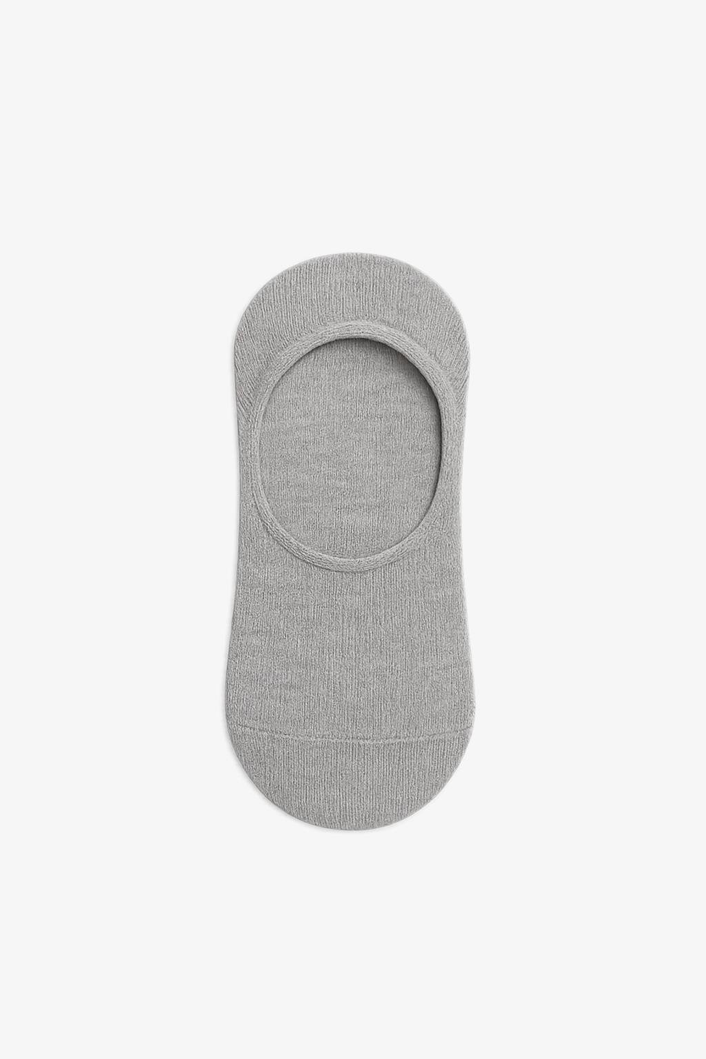 Erkek Pamuklu Görünmez Babet Çorap Gri