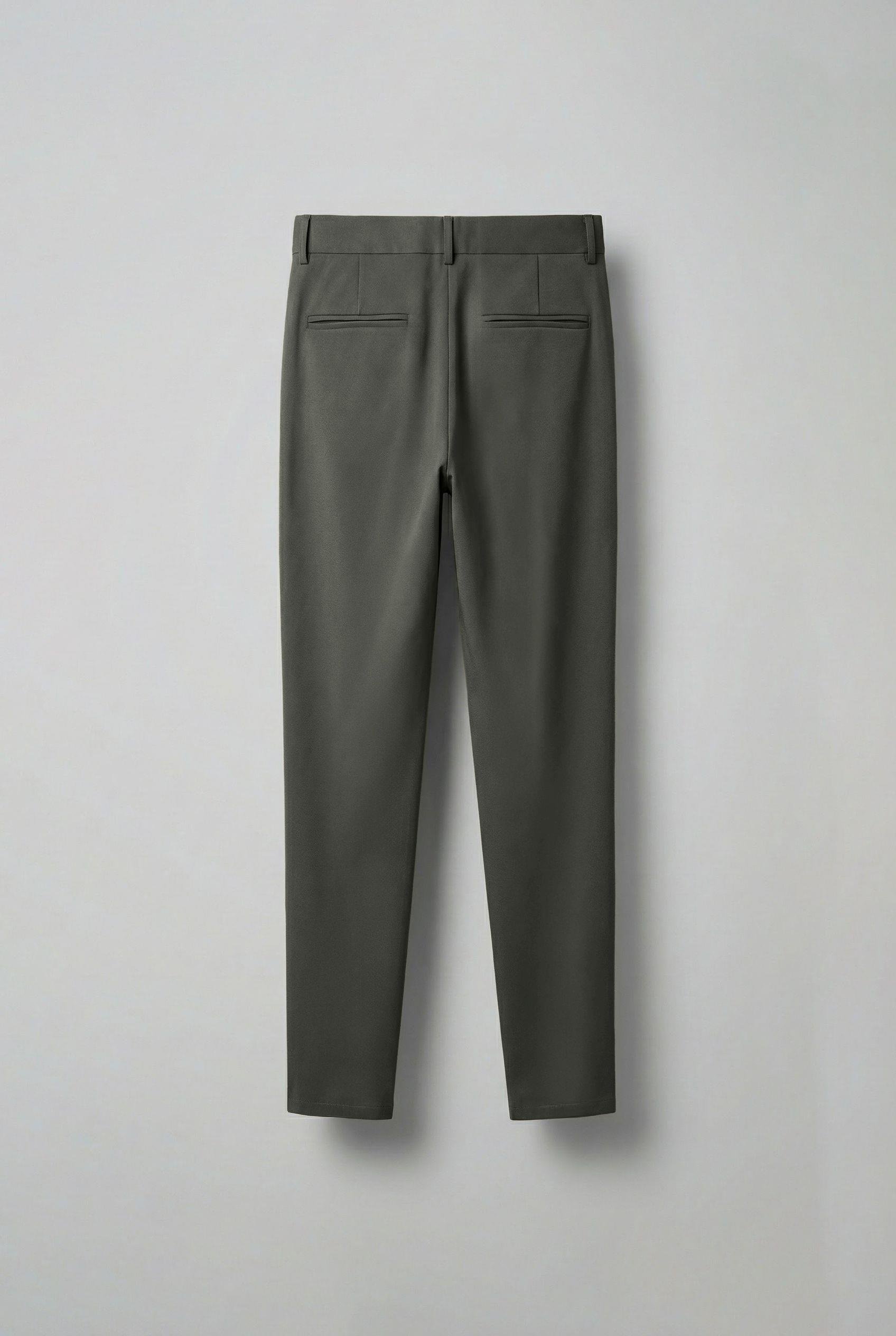 Erkek Pileli Kumaş Pantolon Haki