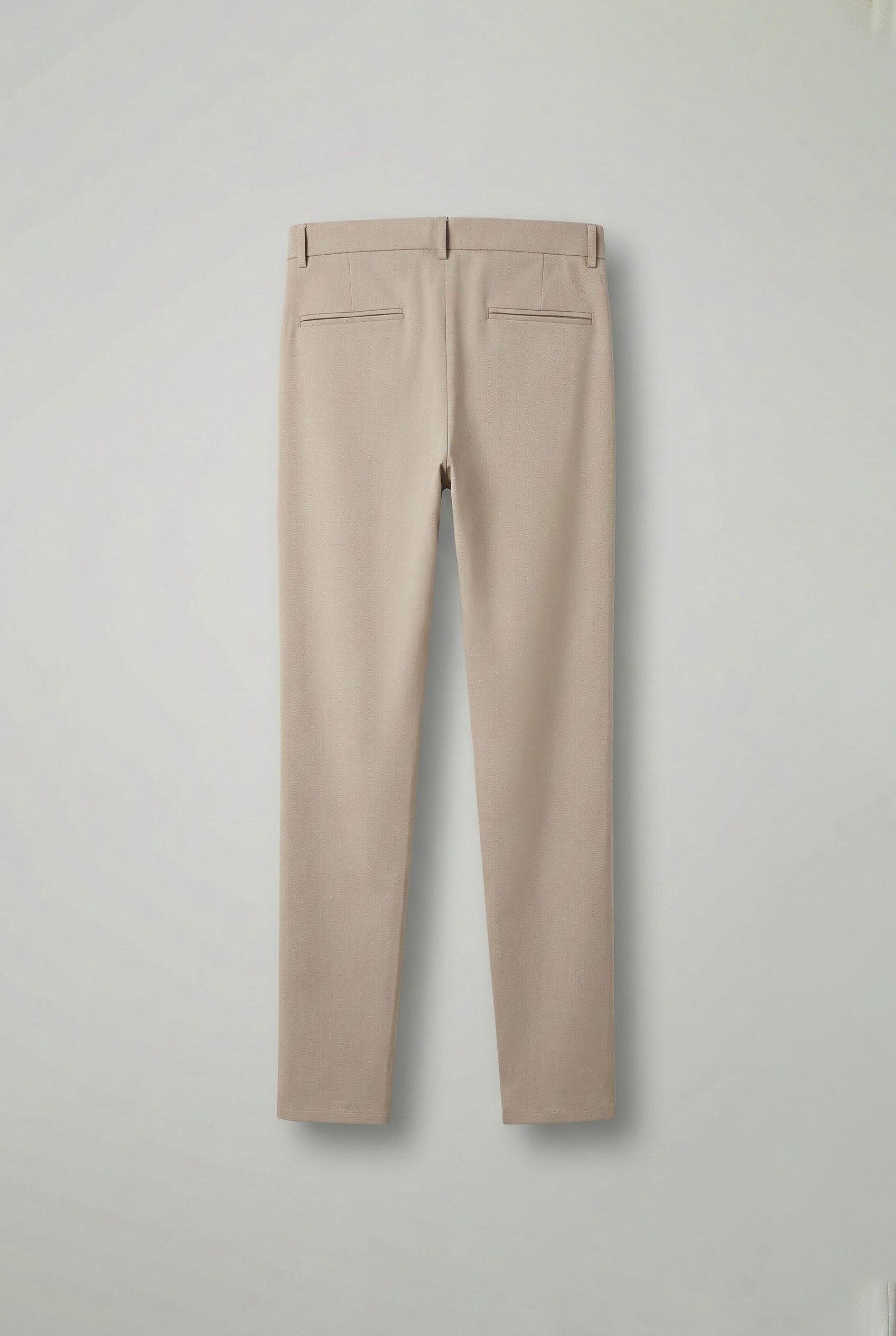 Erkek Pileli Kumaş Pantolon Krem