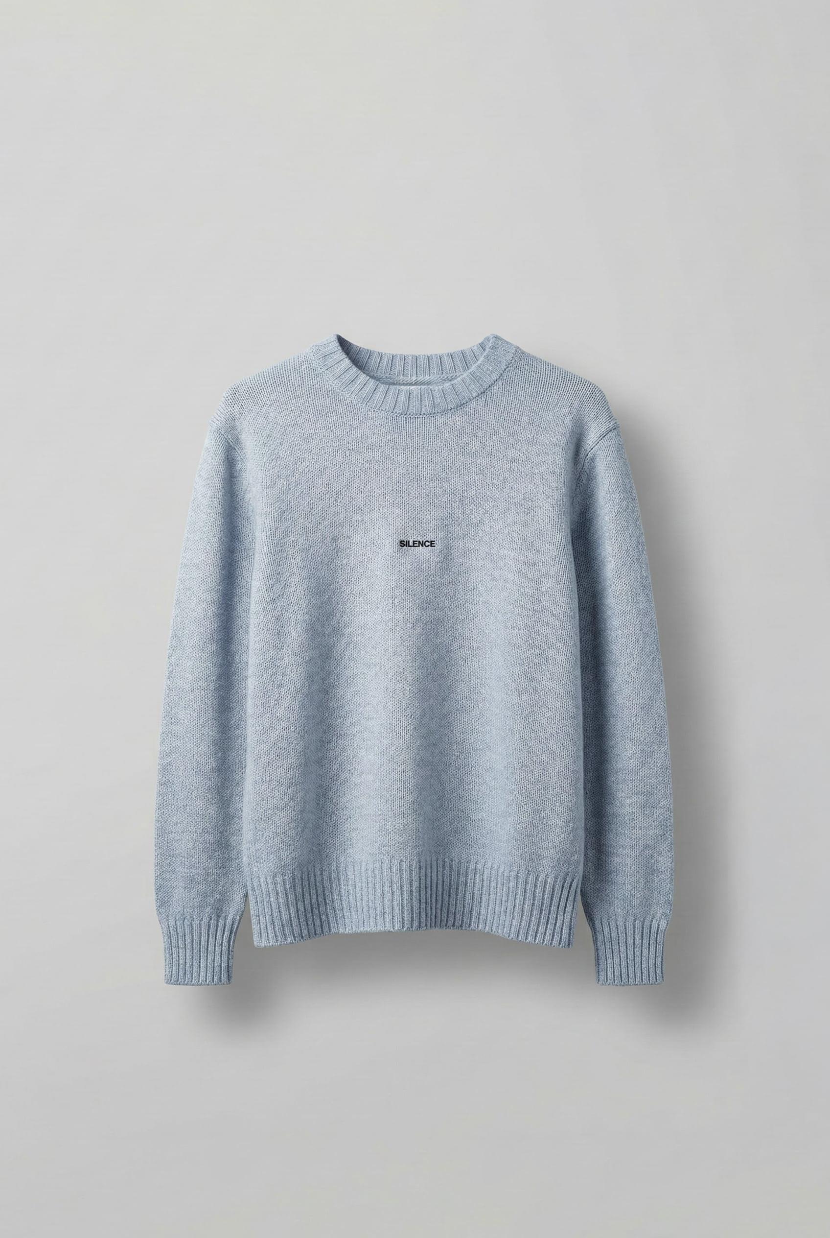 Erkek Regular Fit Bisiklet Yaka Kazak Açık Mavi